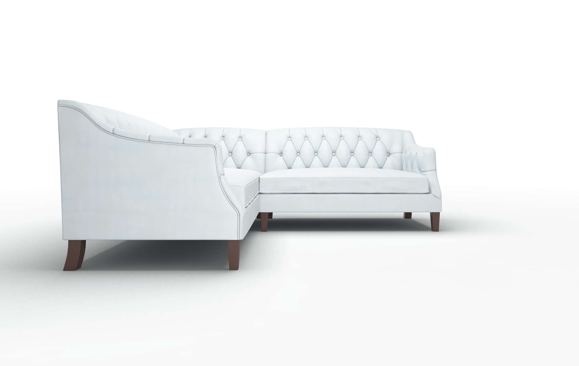 Shiraz Hathaway Aqua Sectional espresso legs 2