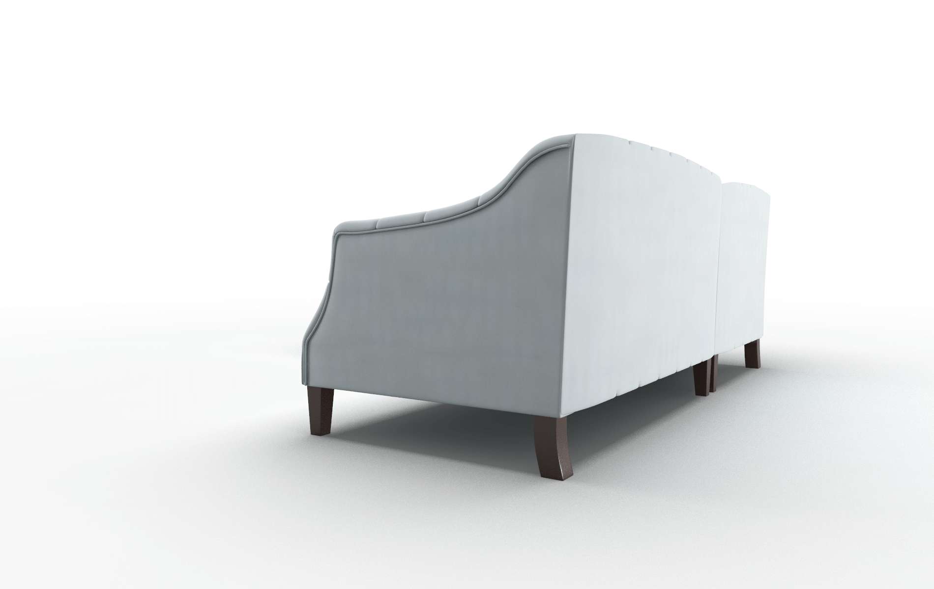 Shiraz Hathaway Aqua Sectional espresso legs 4