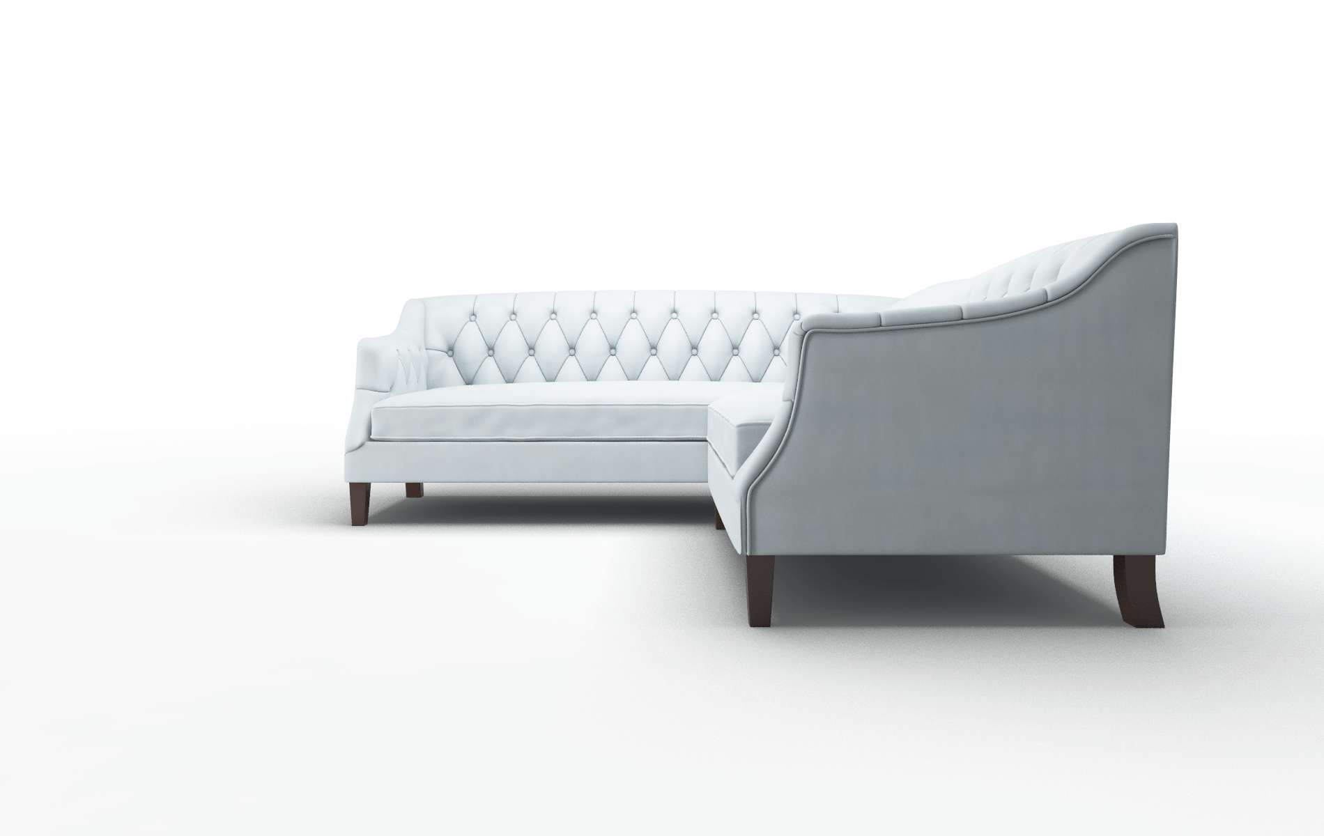 Shiraz Hathaway Aqua Sectional espresso legs 5