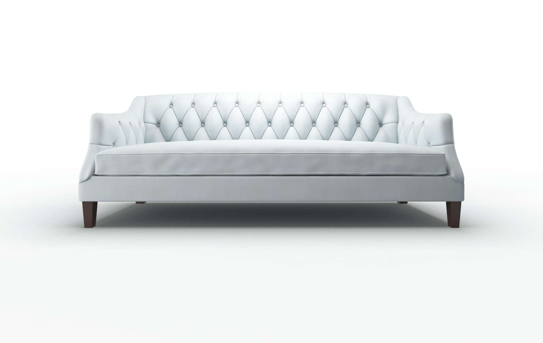 Shiraz Hathaway Aqua Sofa espresso legs 1