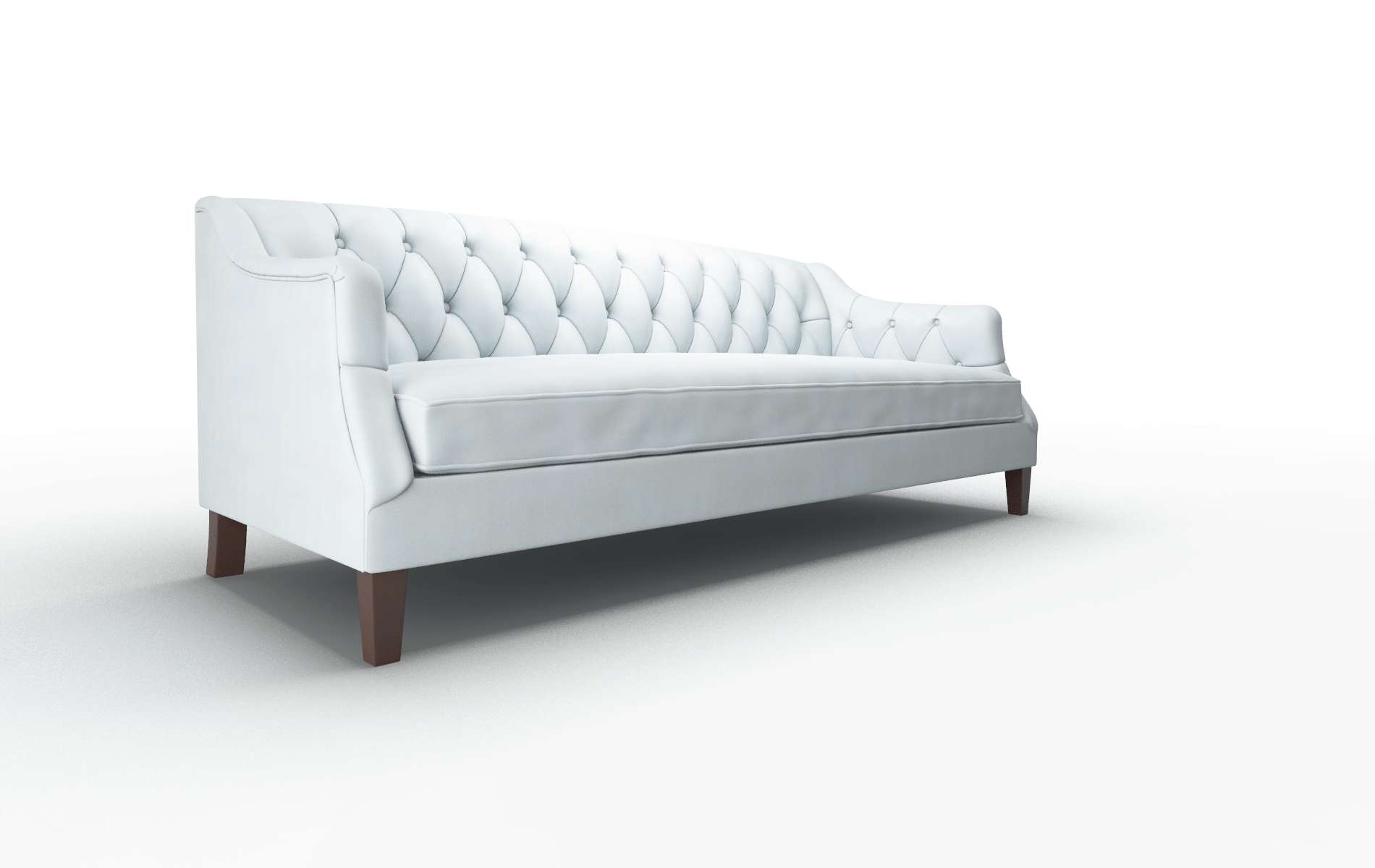 Shiraz Hathaway Aqua Sofa espresso legs 2