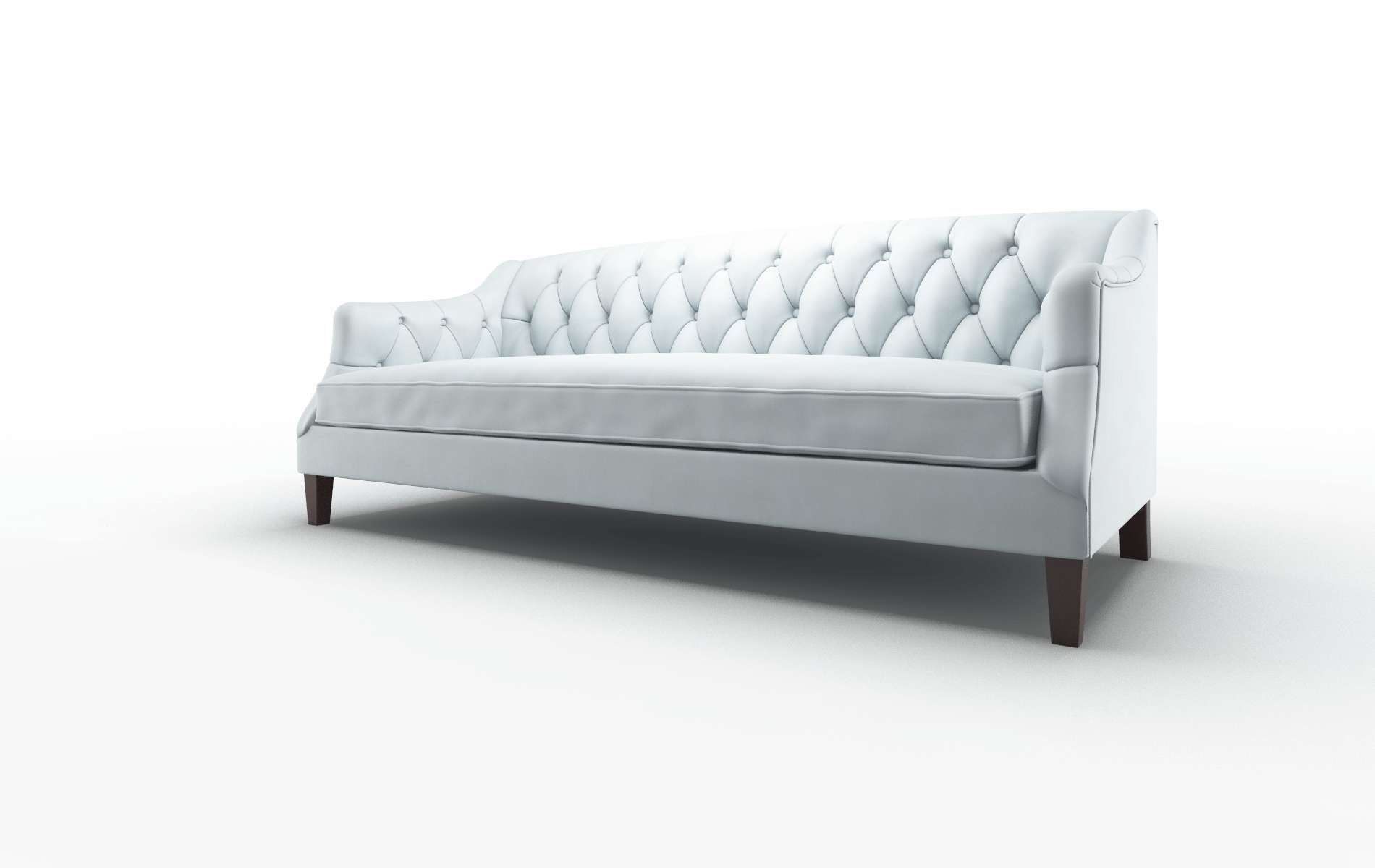Shiraz Hathaway Aqua Sofa espresso legs 4
