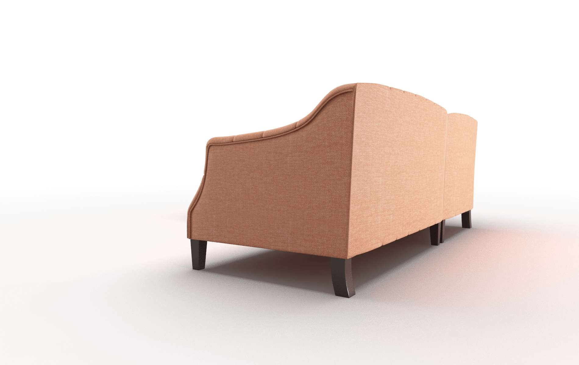 Shiraz Hepburn Appricot Sectional espresso legs 4