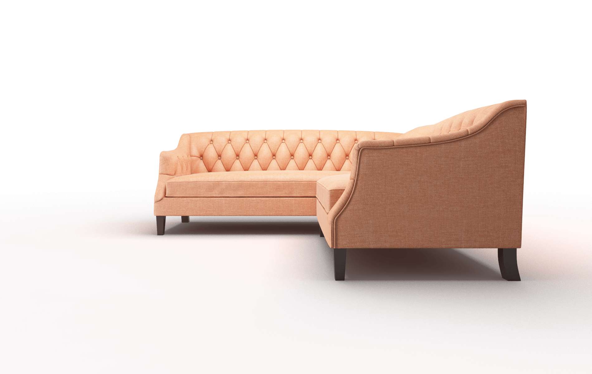 Shiraz Hepburn Appricot Sectional espresso legs 5
