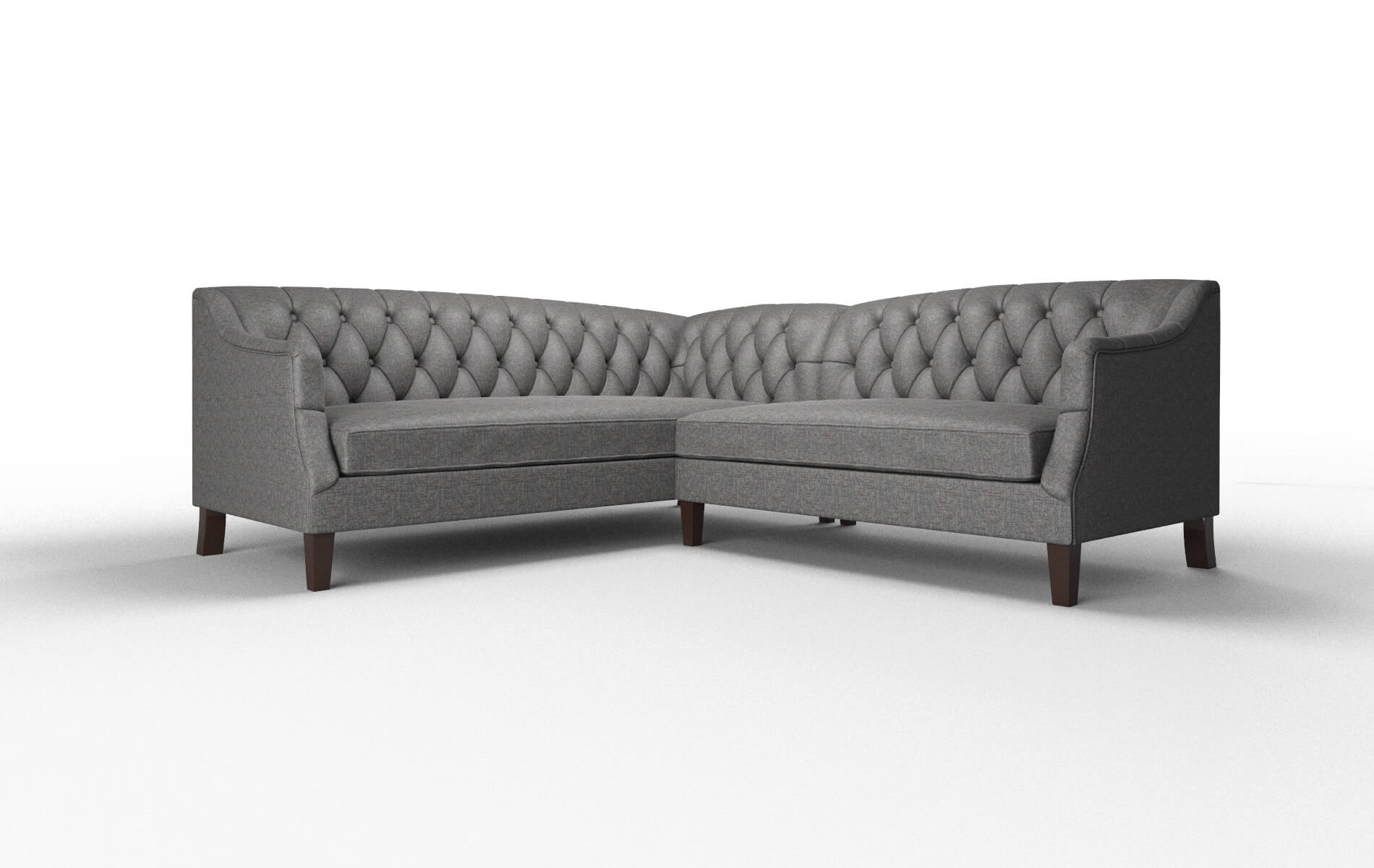 Shiraz Insight Charcoal Sectional espresso legs 1