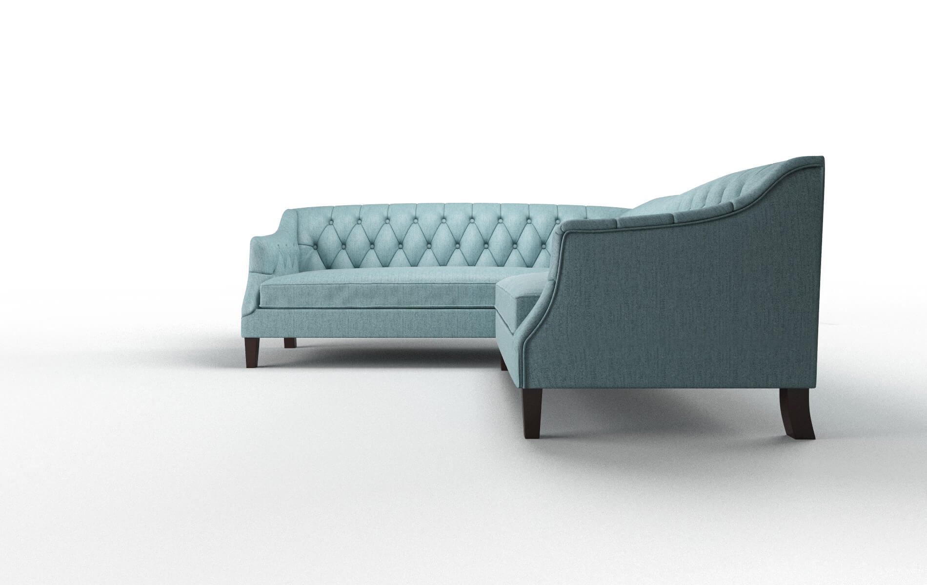 Shiraz Insight Peacock Sectional espresso legs 5