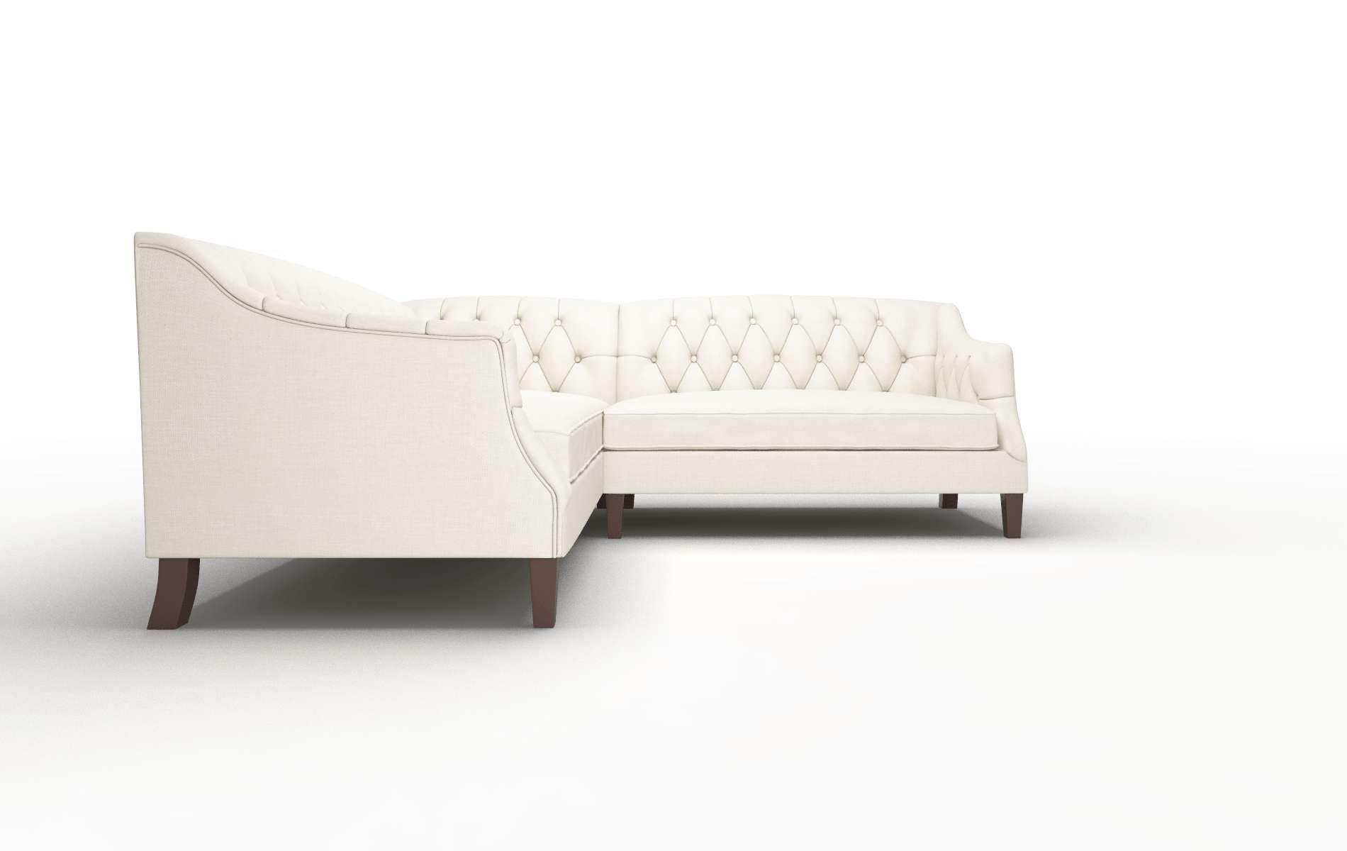 Shiraz Keylargo Almond Sectional espresso legs 2