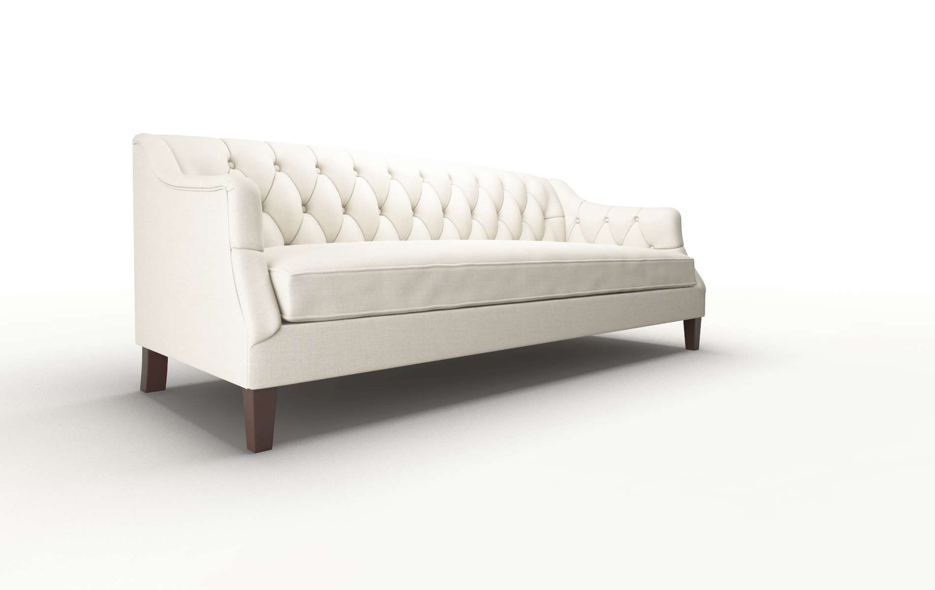 Shiraz Keylargo Almond Sofa espresso legs 2