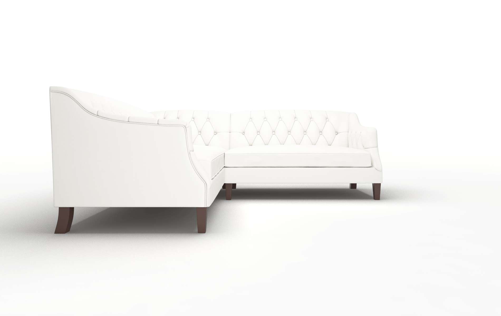 Shiraz Keylargo Oatmeal Sectional espresso legs 2