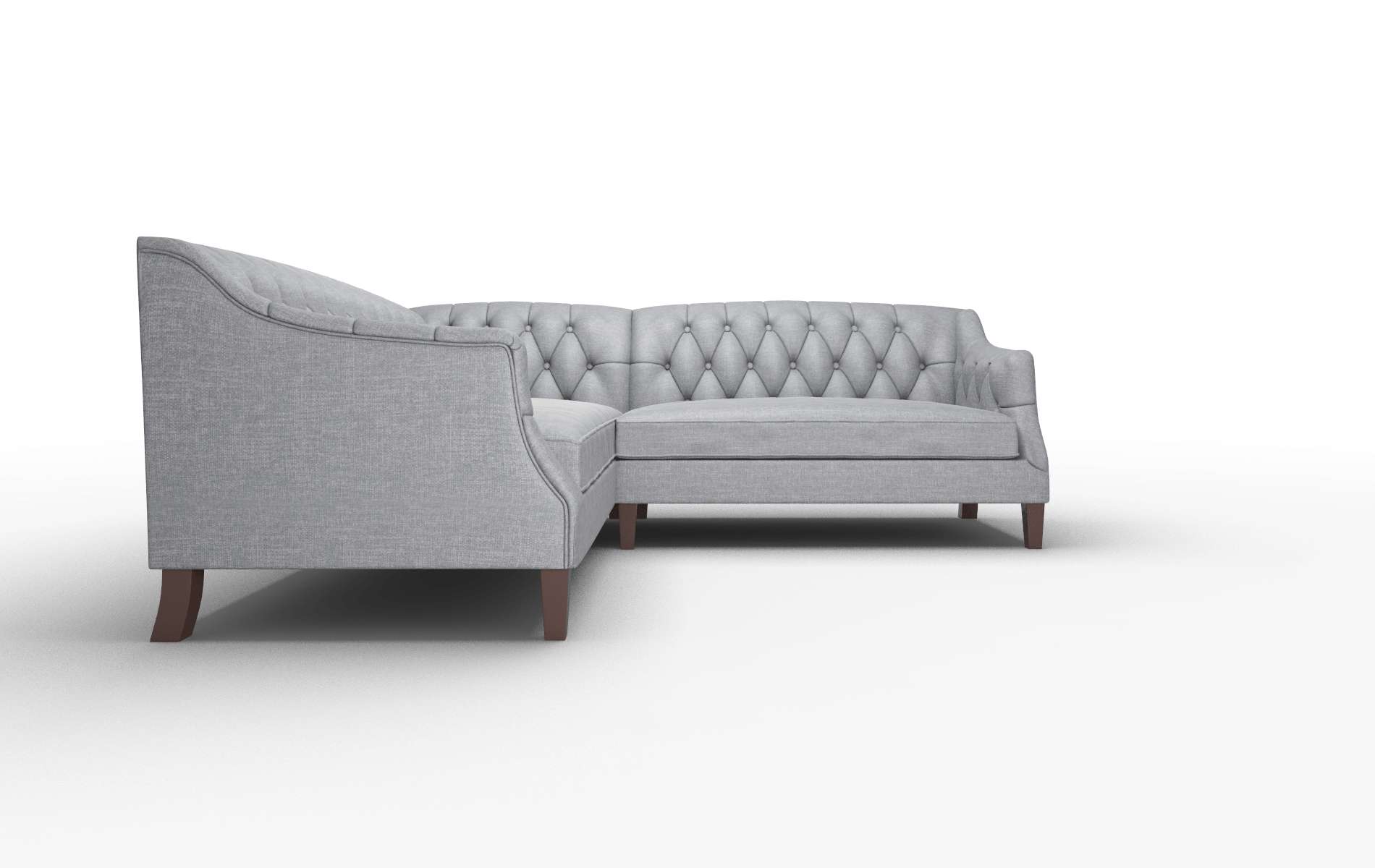 Shiraz Lana Onyx Sectional espresso legs 2