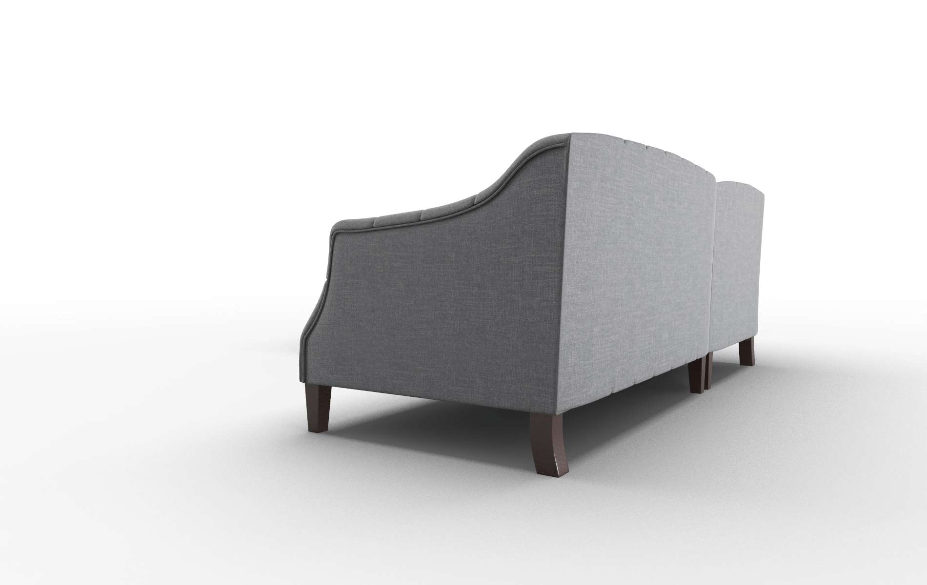 Shiraz Lana Onyx Sectional espresso legs 4