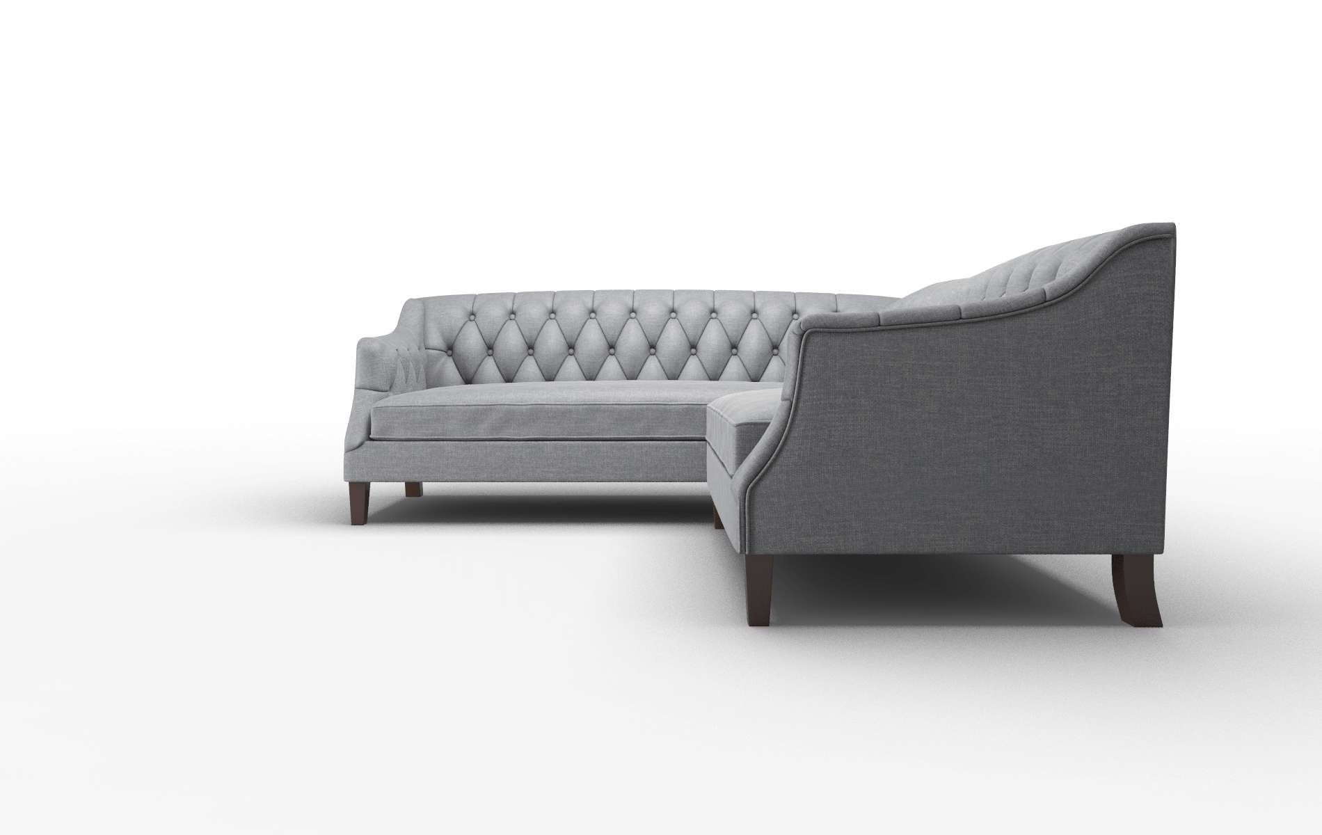 Shiraz Lana Onyx Sectional espresso legs 5
