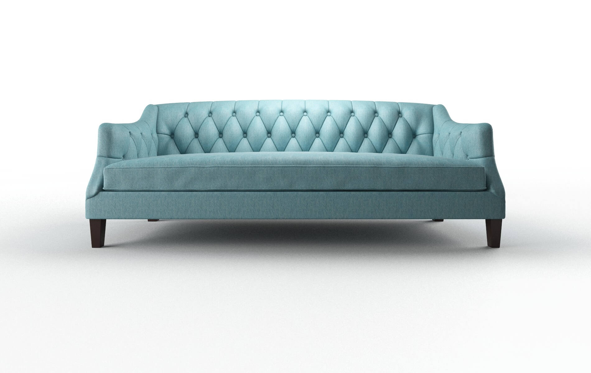 Shiraz Lana Peacock Sofa espresso legs 1