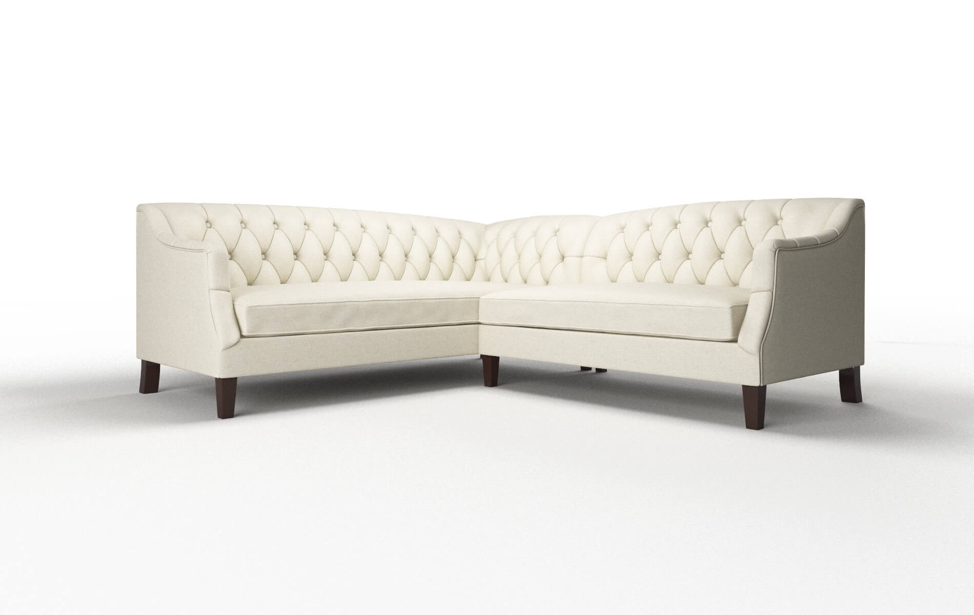 Shiraz Lana Sand Sectional espresso legs 1