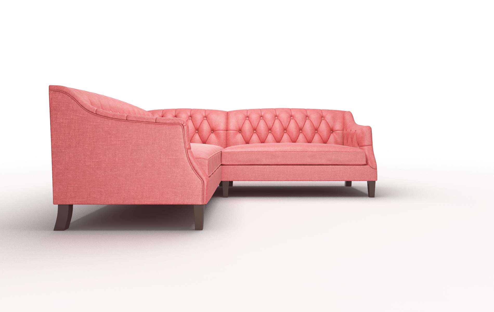 Shiraz Leslie Poppy Sectional espresso legs 2