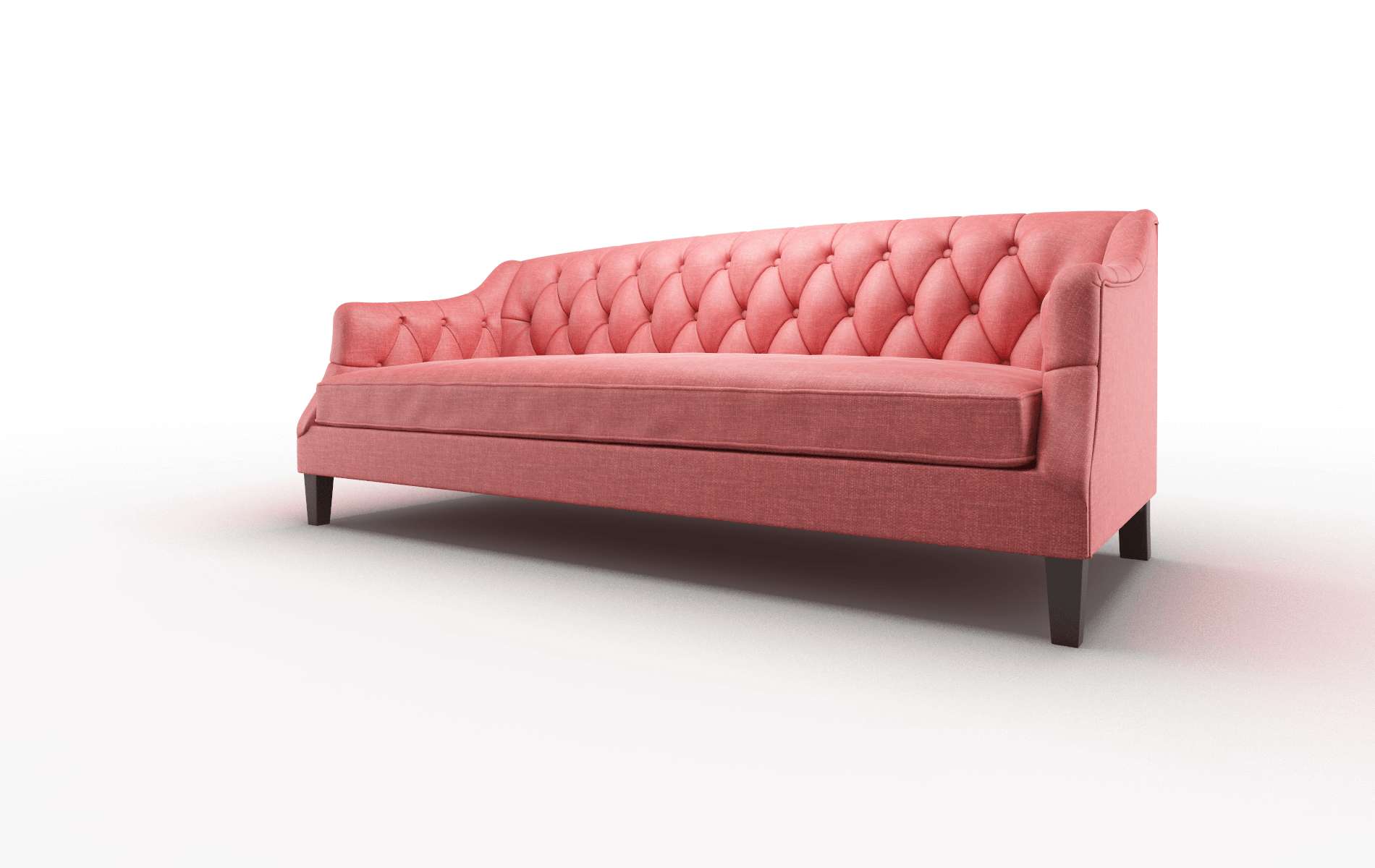 Shiraz Leslie Poppy Sofa espresso legs 4