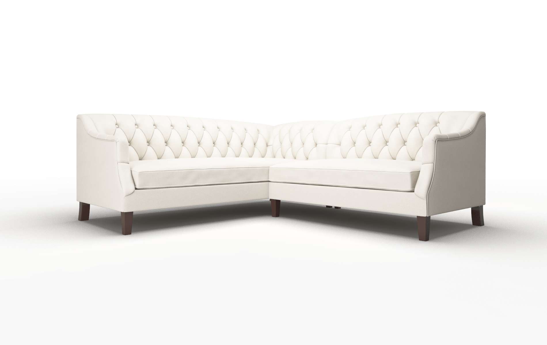 Shiraz Malibu Linen Sectional espresso legs 1