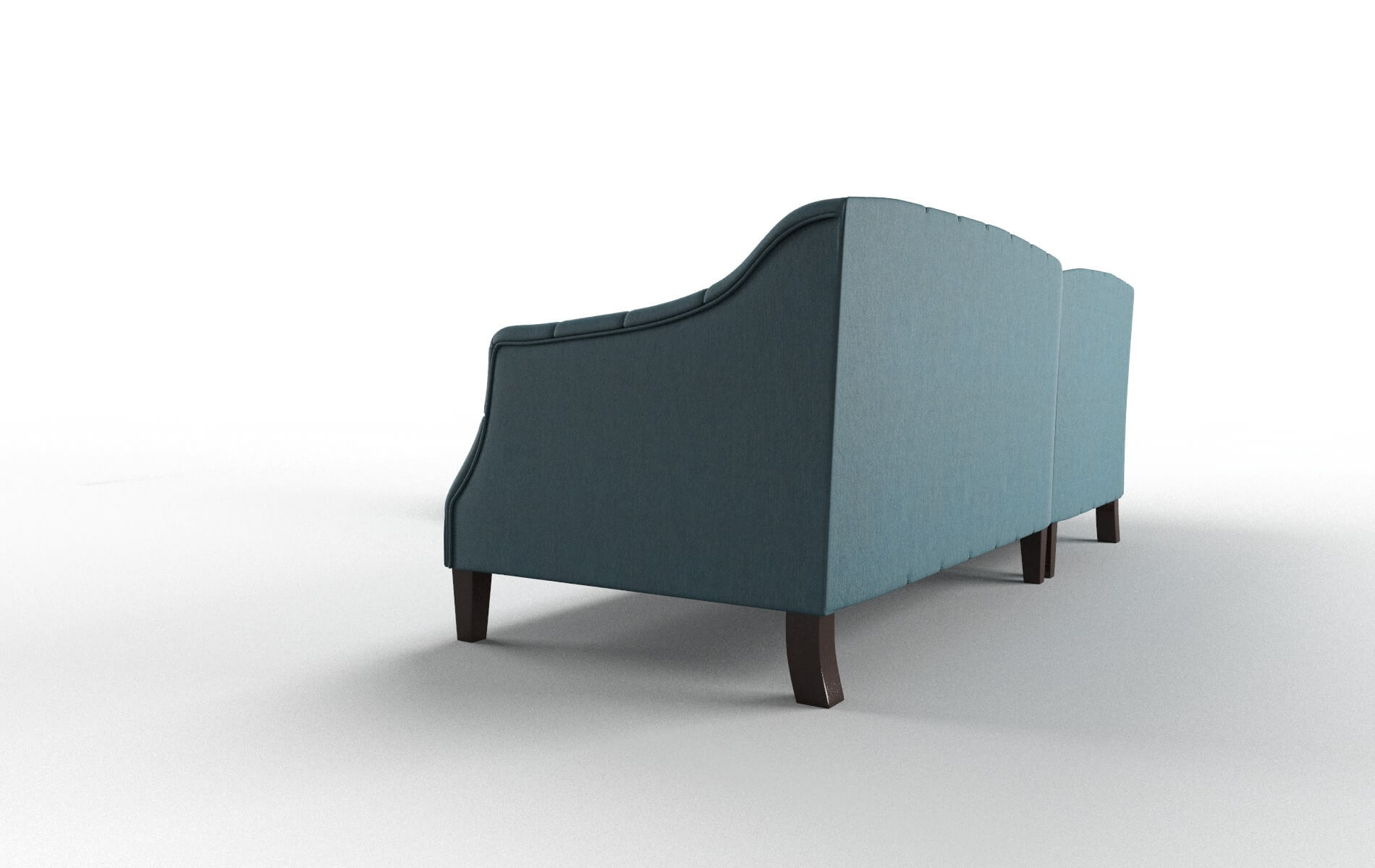 Shiraz Merit Peacock Sectional espresso legs 4