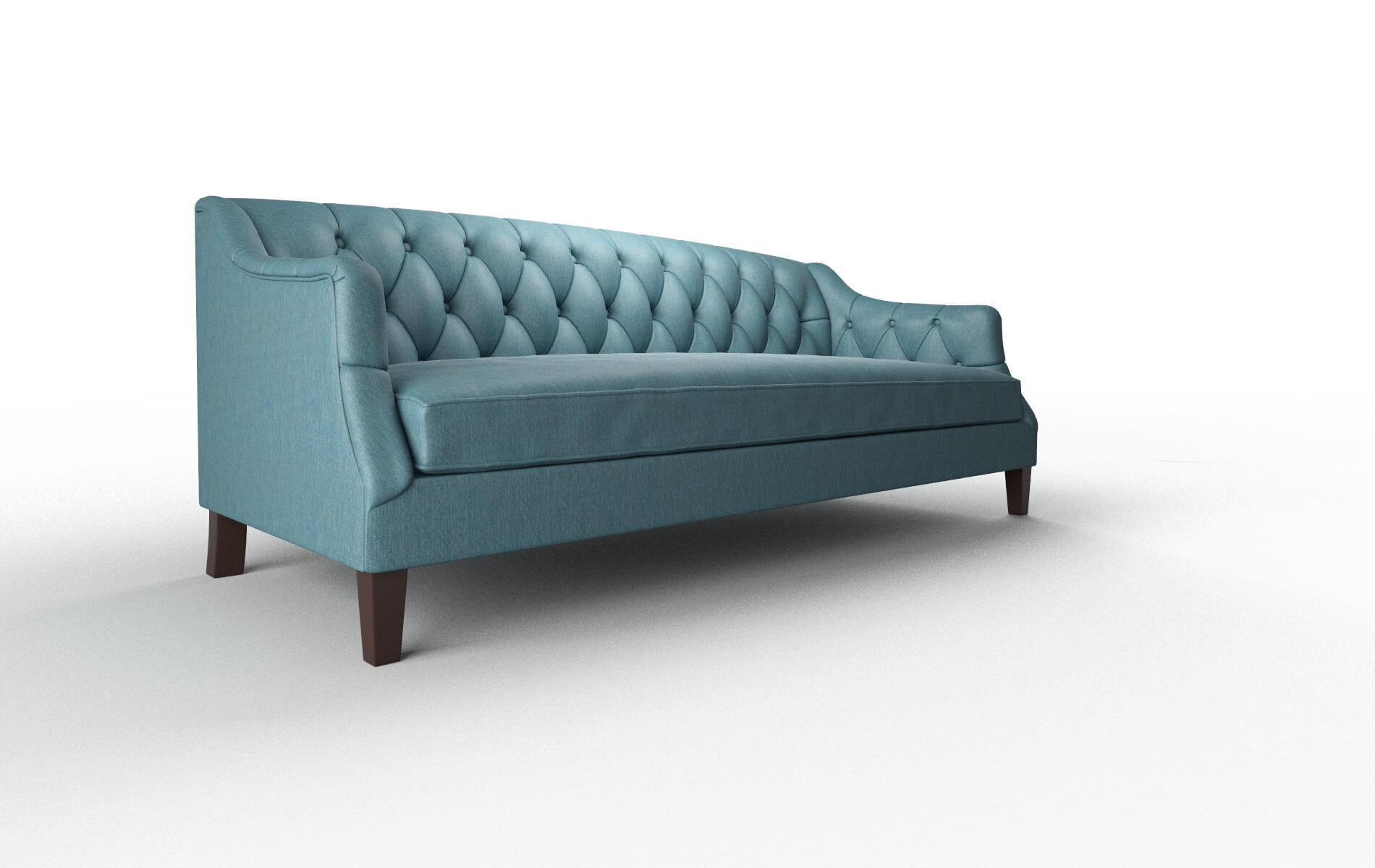 Shiraz Merit Peacock Sofa espresso legs 2
