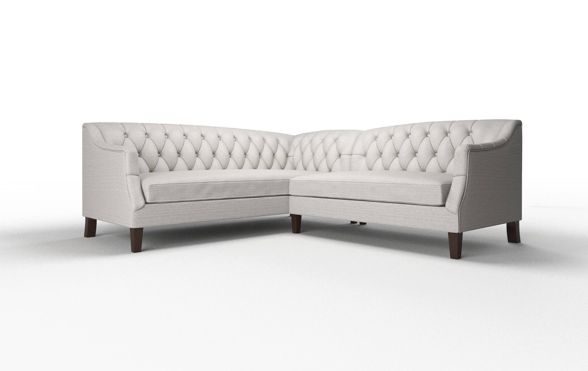 Shiraz Naples Ash Sectional espresso legs 1