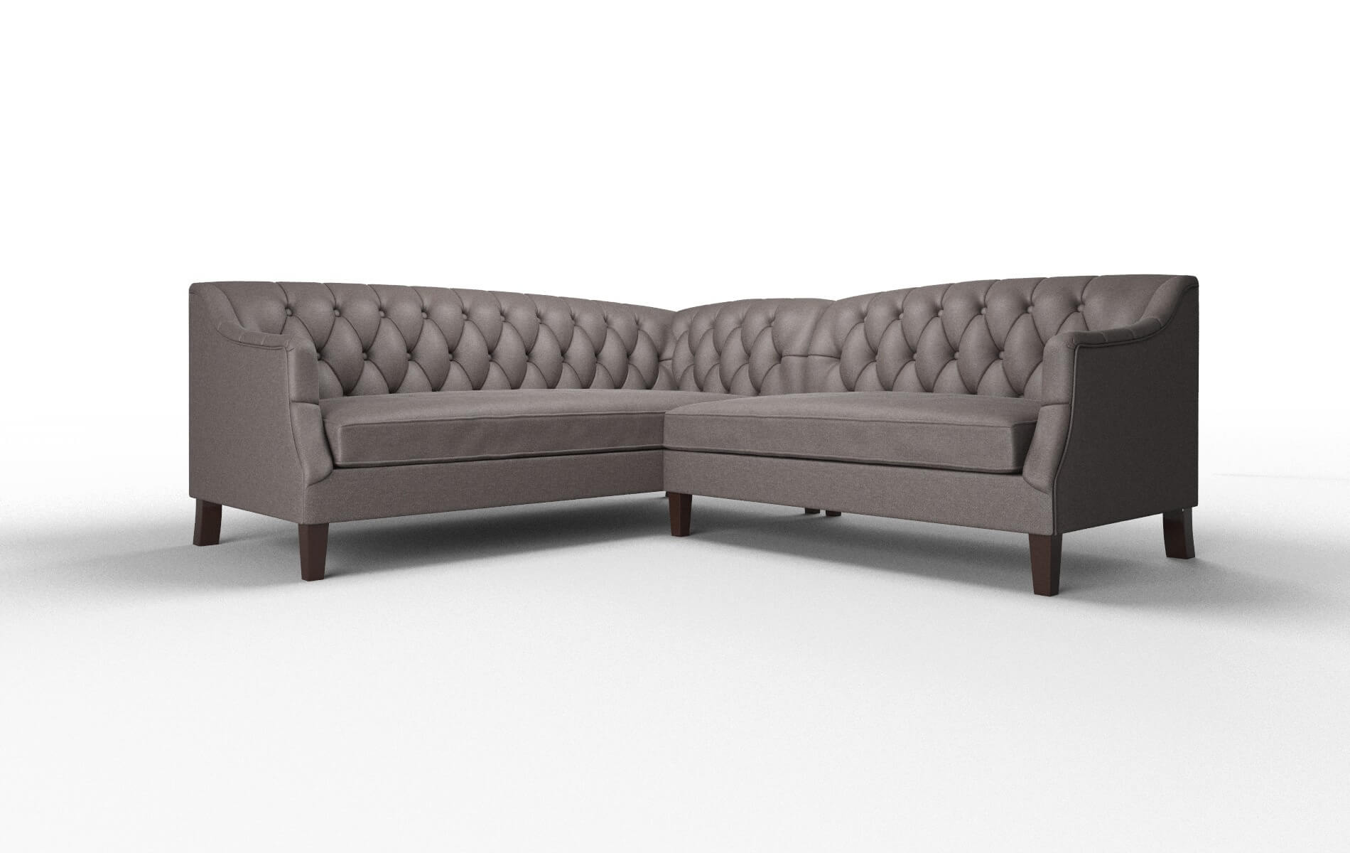 Shiraz Oscar Chocolate Sectional espresso legs 1