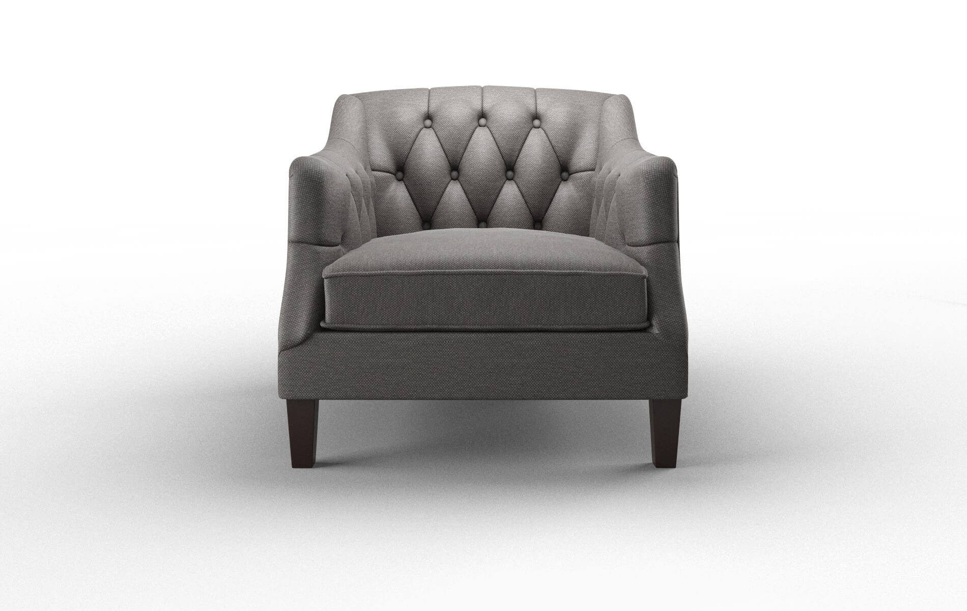 Shiraz Oscar Grey Chair espresso legs 1