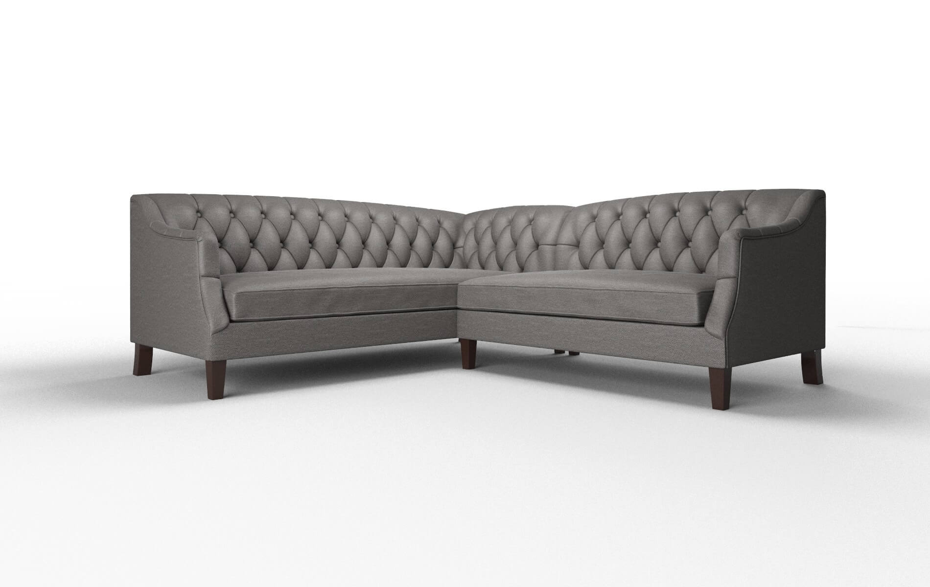 Shiraz Oscar Grey Sectional espresso legs 1