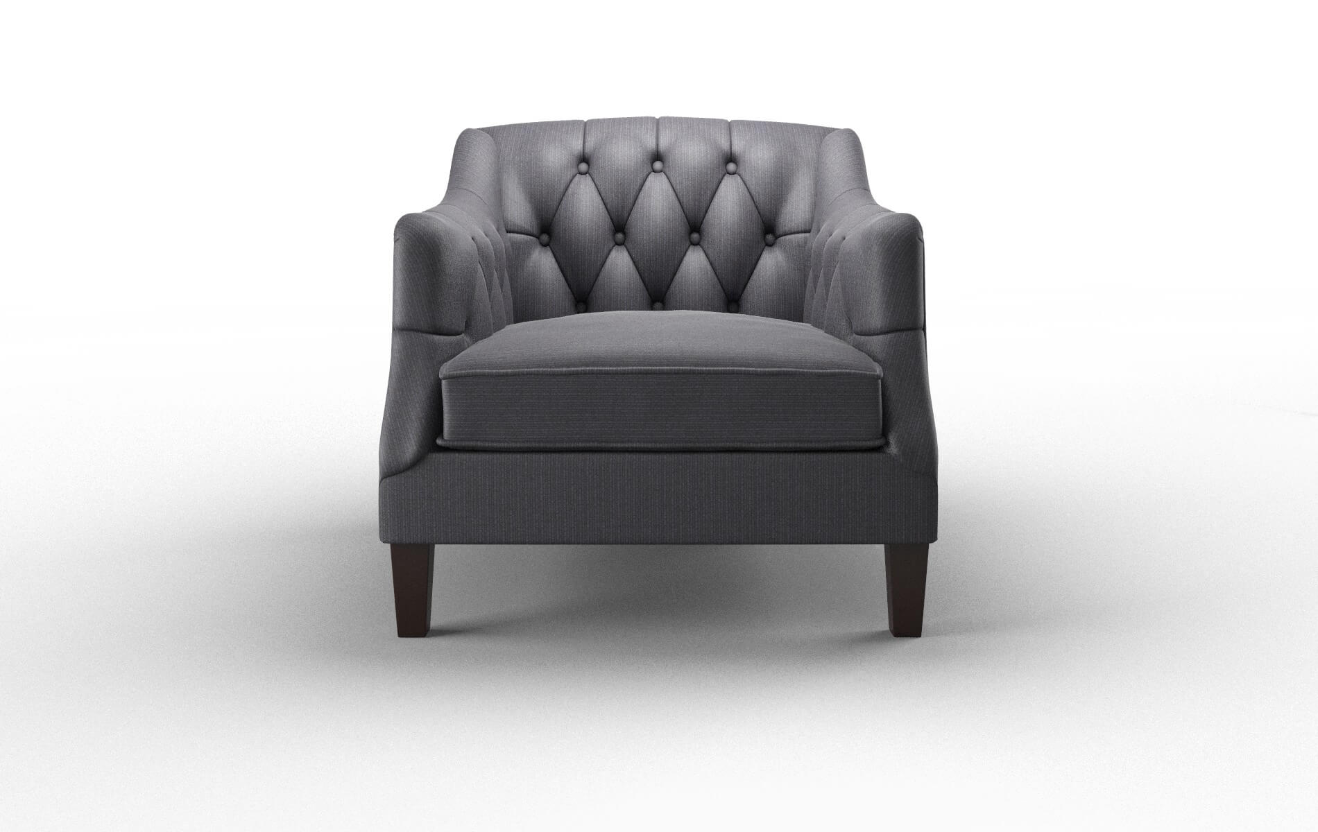 Shiraz Parker Charcoal Chair espresso legs 1