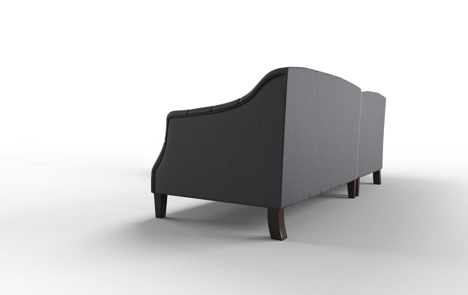 Shiraz Parker Charcoal Sectional espresso legs 4