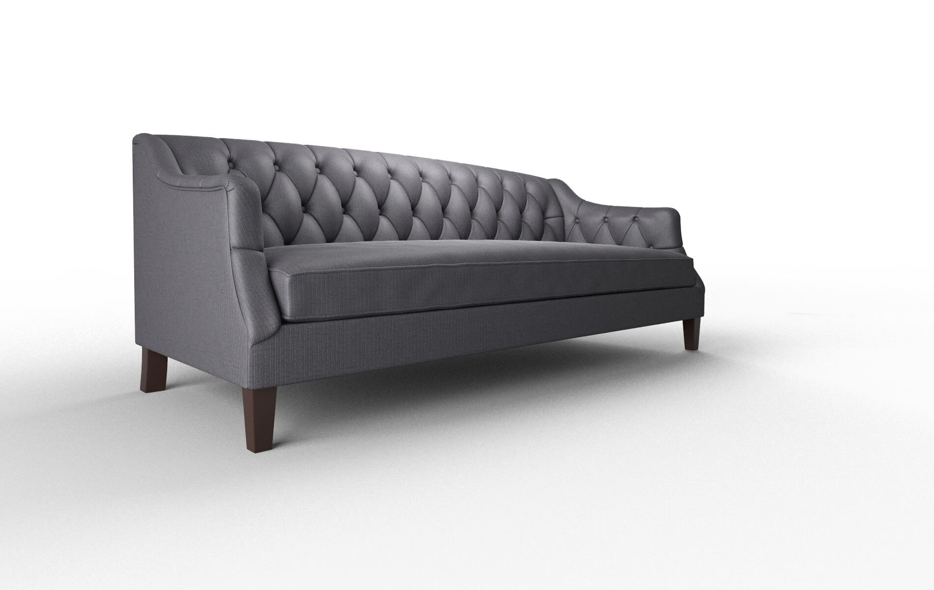 Shiraz Parker Charcoal Sofa espresso legs 2