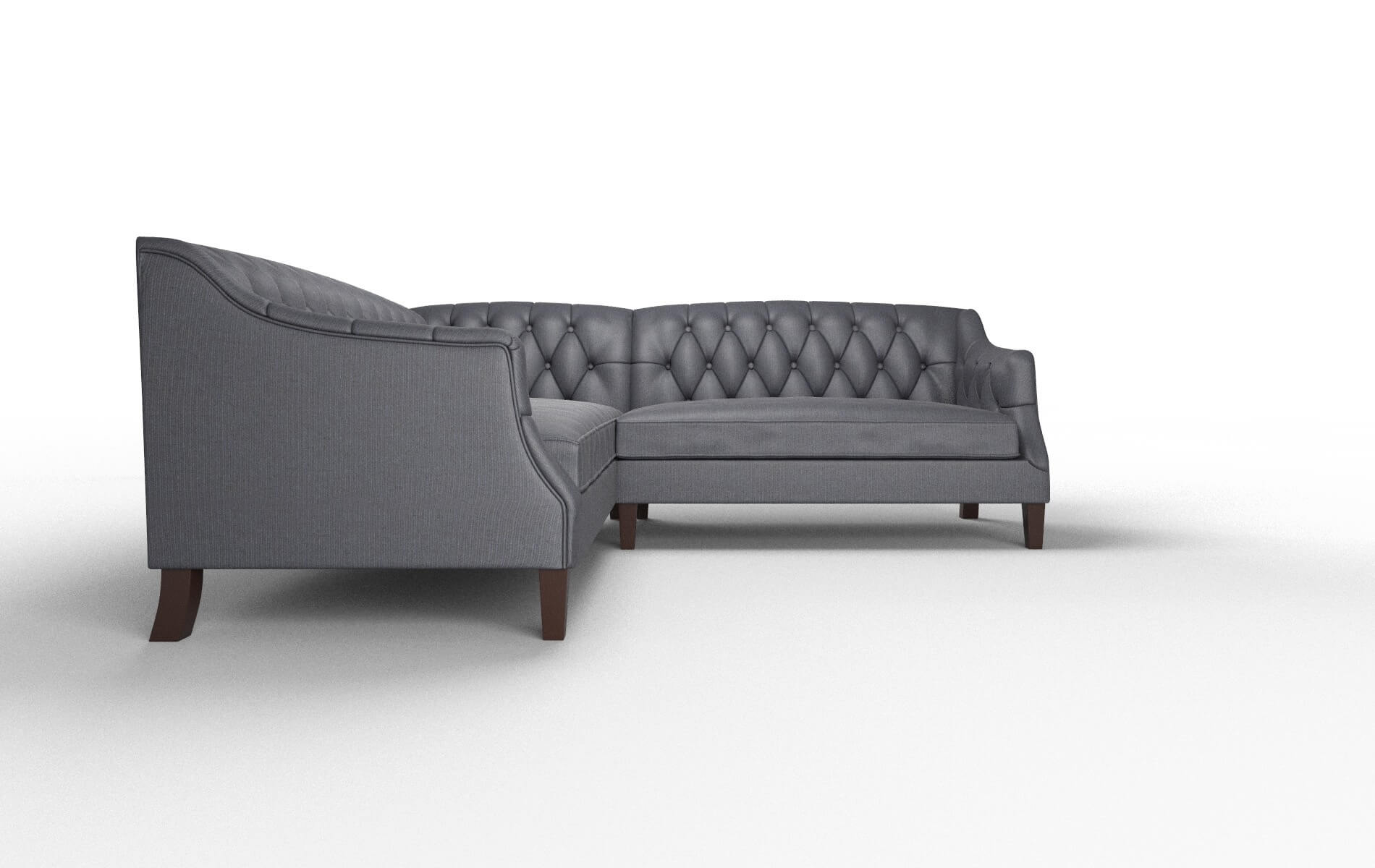 Shiraz Parker Midnight Sectional espresso legs 2