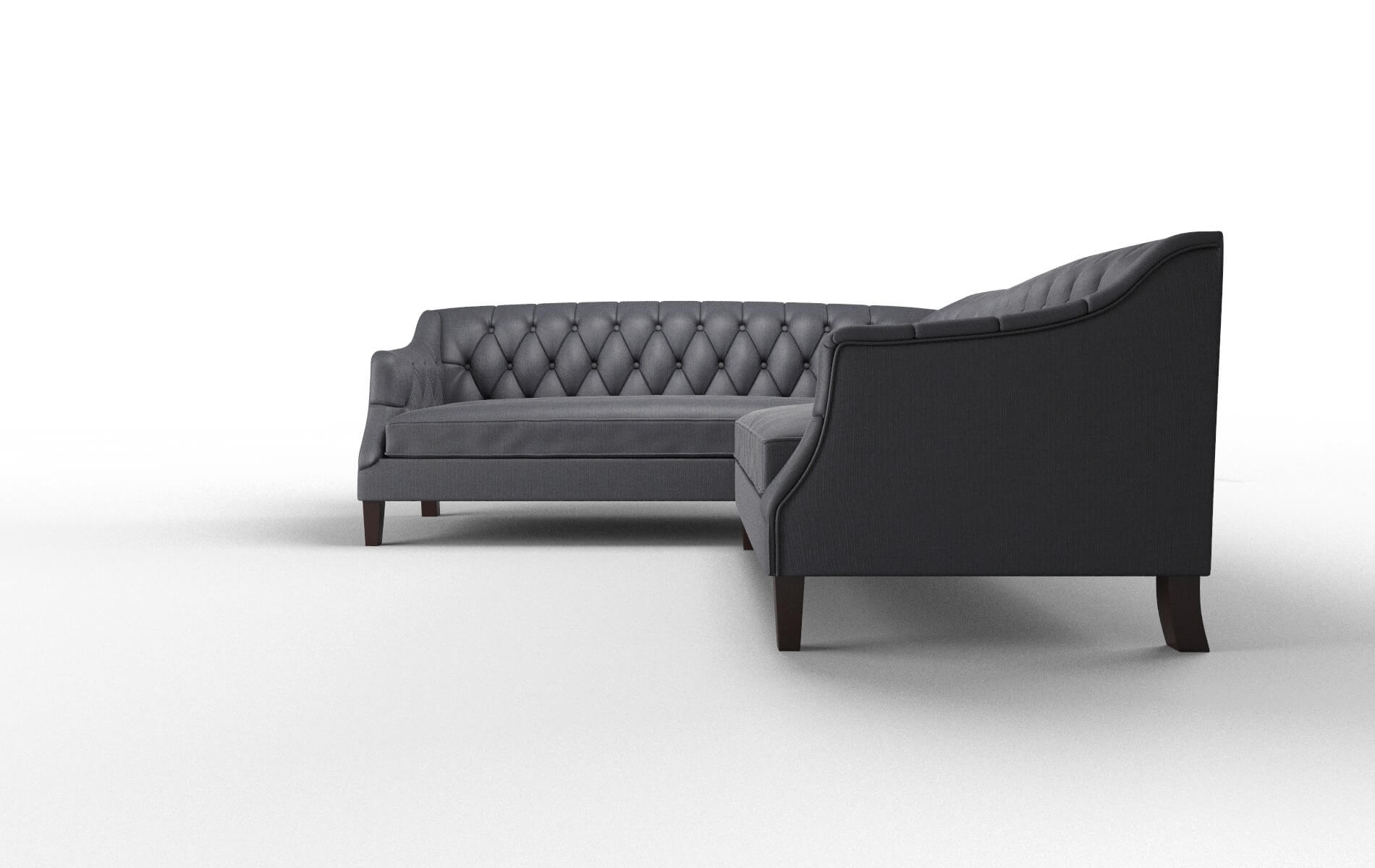 Shiraz Parker Midnight Sectional espresso legs 5