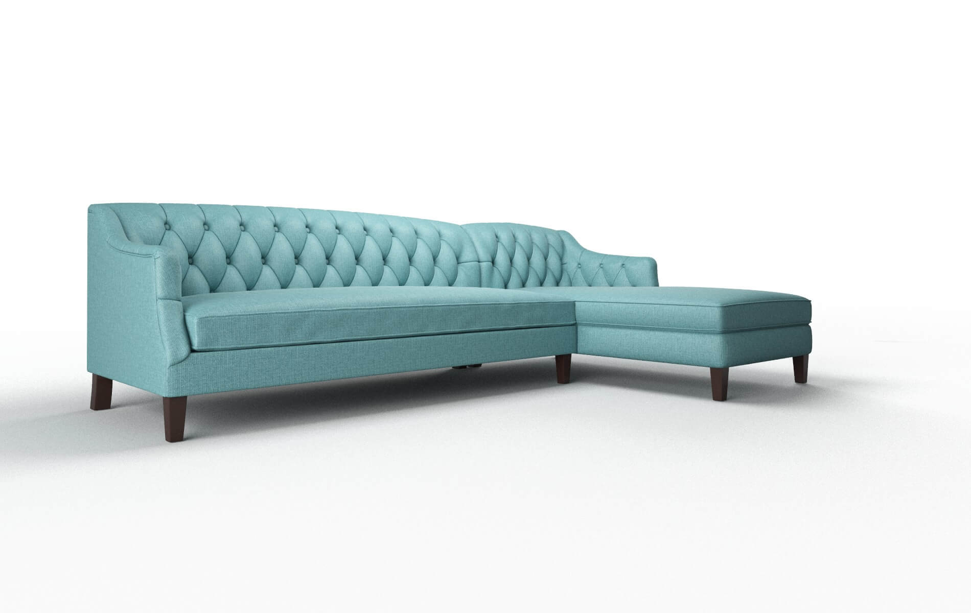 Shiraz Parker Turquoise Panel espresso legs 2