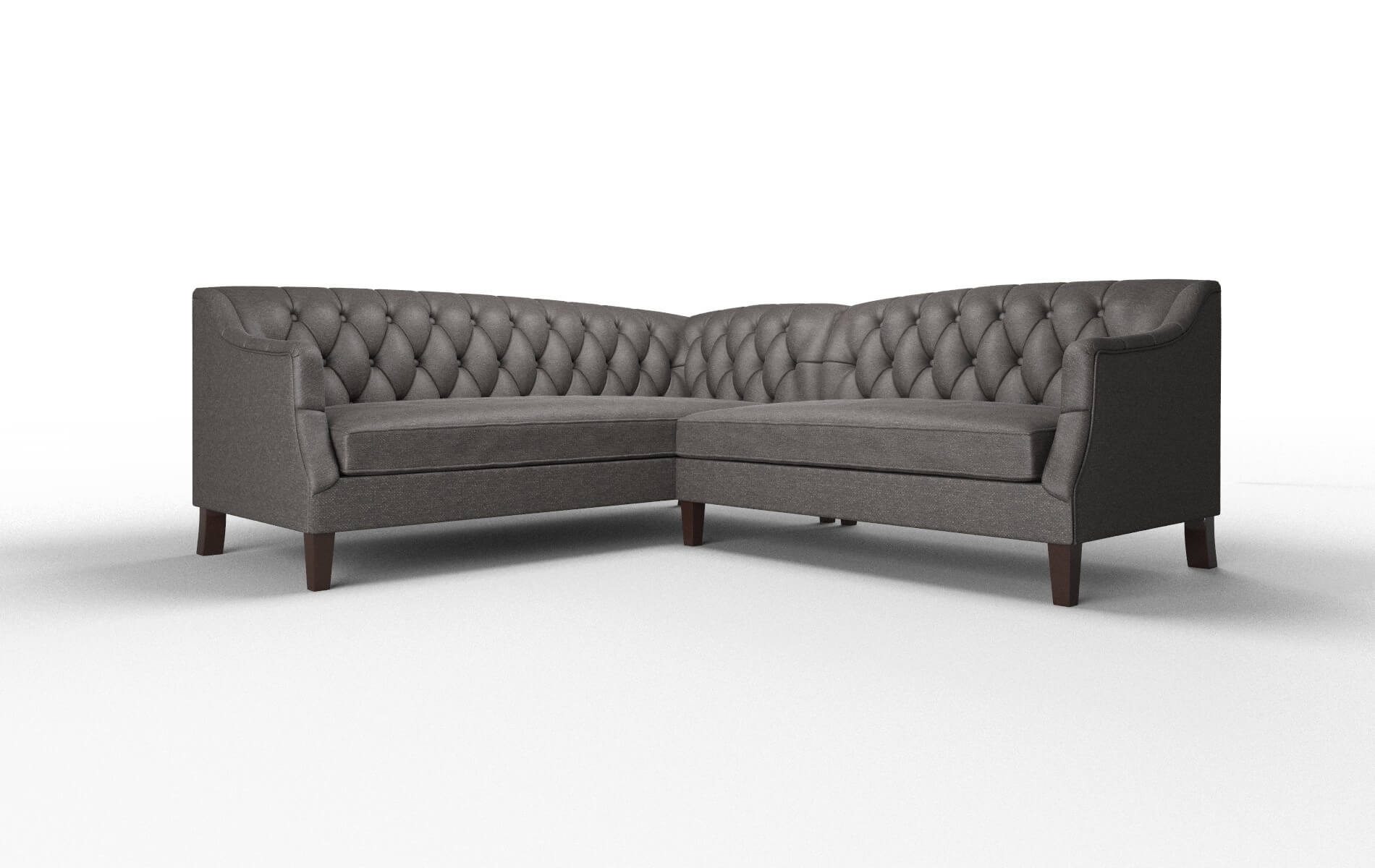Shiraz Phoenix Chocolate Sectional espresso legs 1