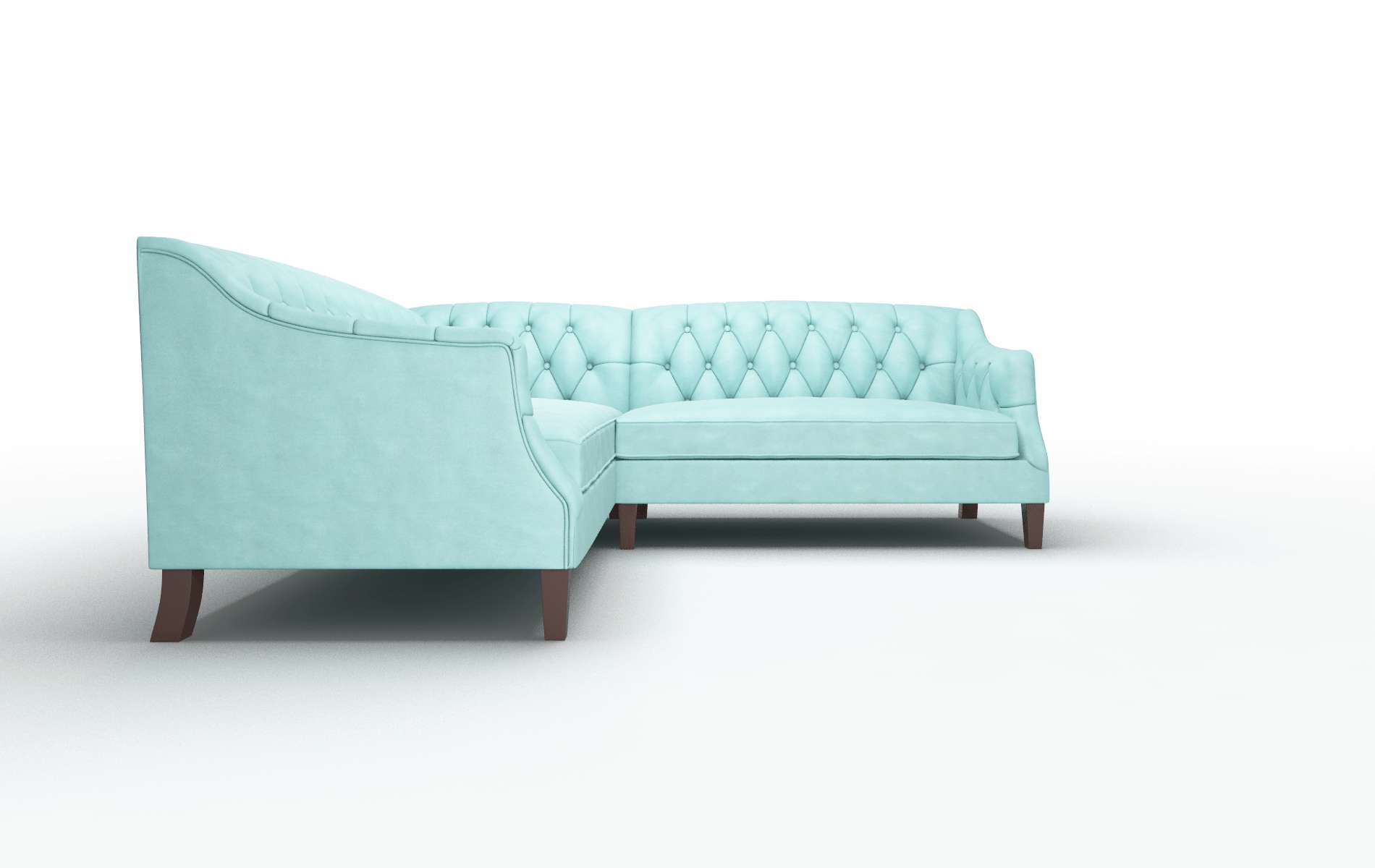 Shiraz Portland Mercury Sectional espresso legs 2