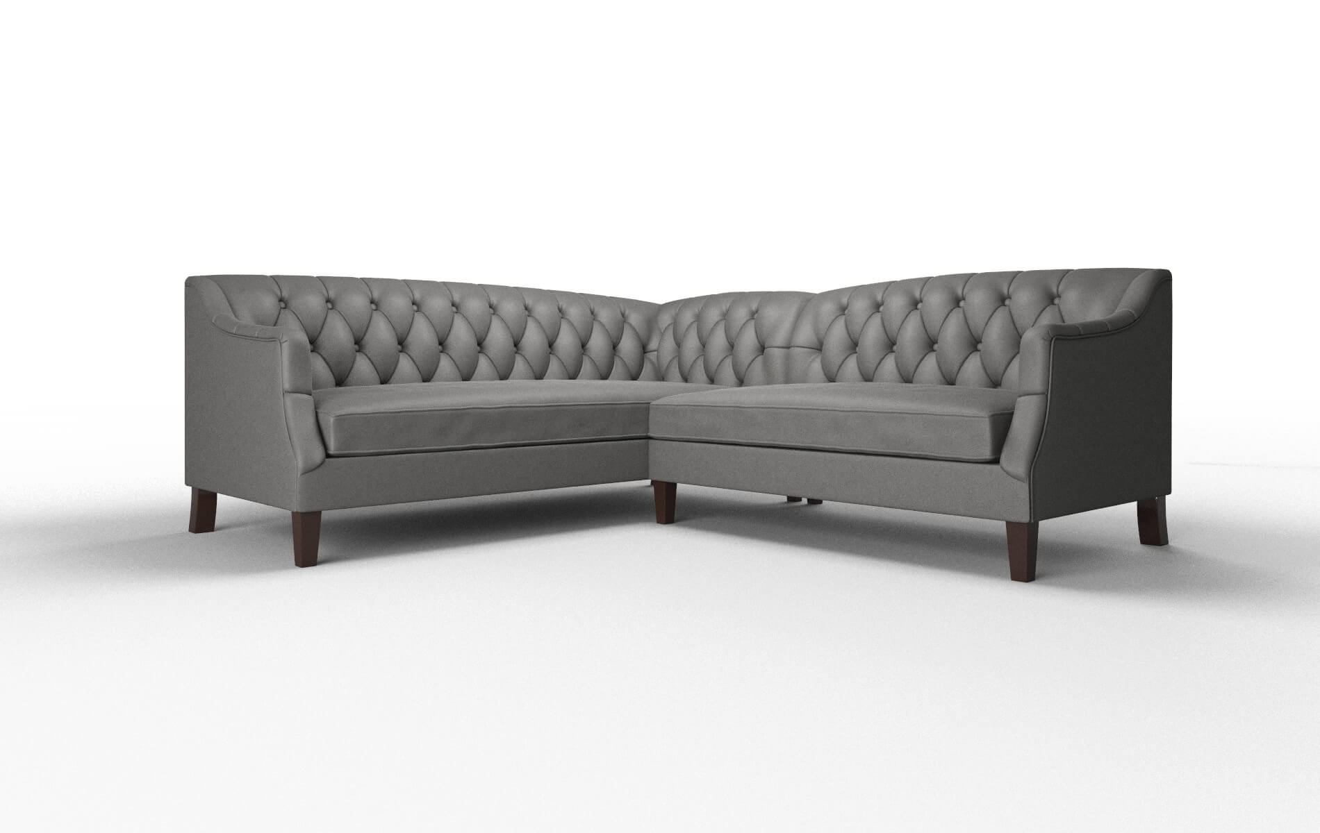 Shiraz Rocket Charcoal Sectional espresso legs 1