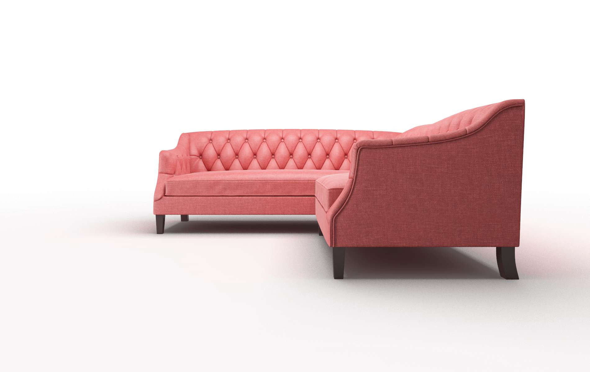 Shiraz Royale Berry Sectional espresso legs 5
