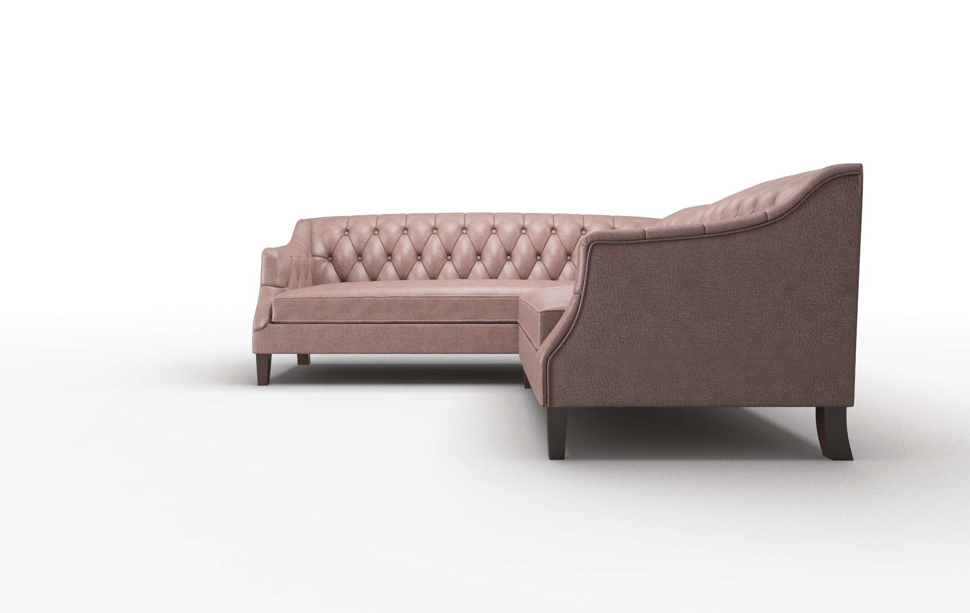 Shiraz Royale Mocha Sectional espresso legs 5