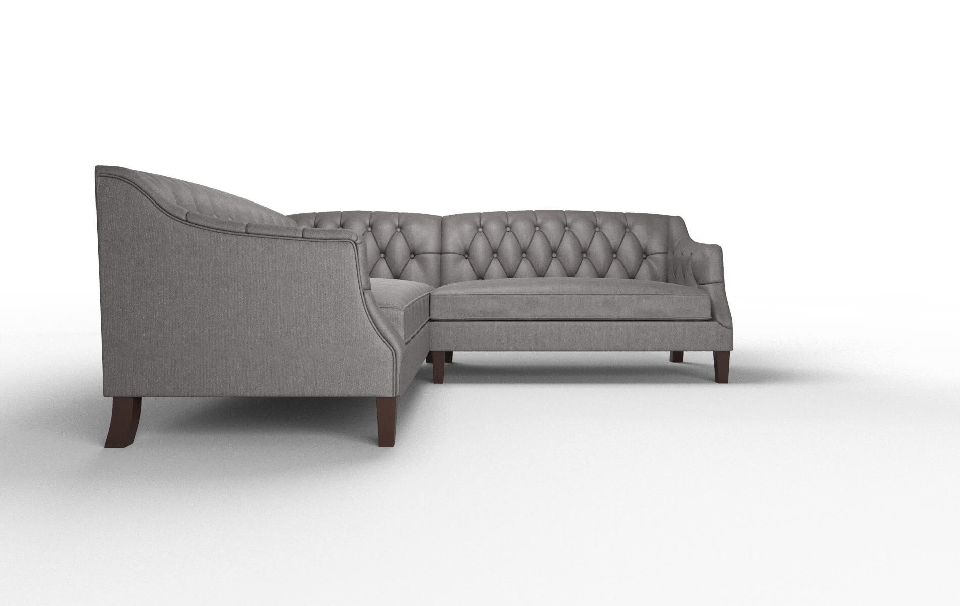 Shiraz Sasha Grey Sectional espresso legs 2