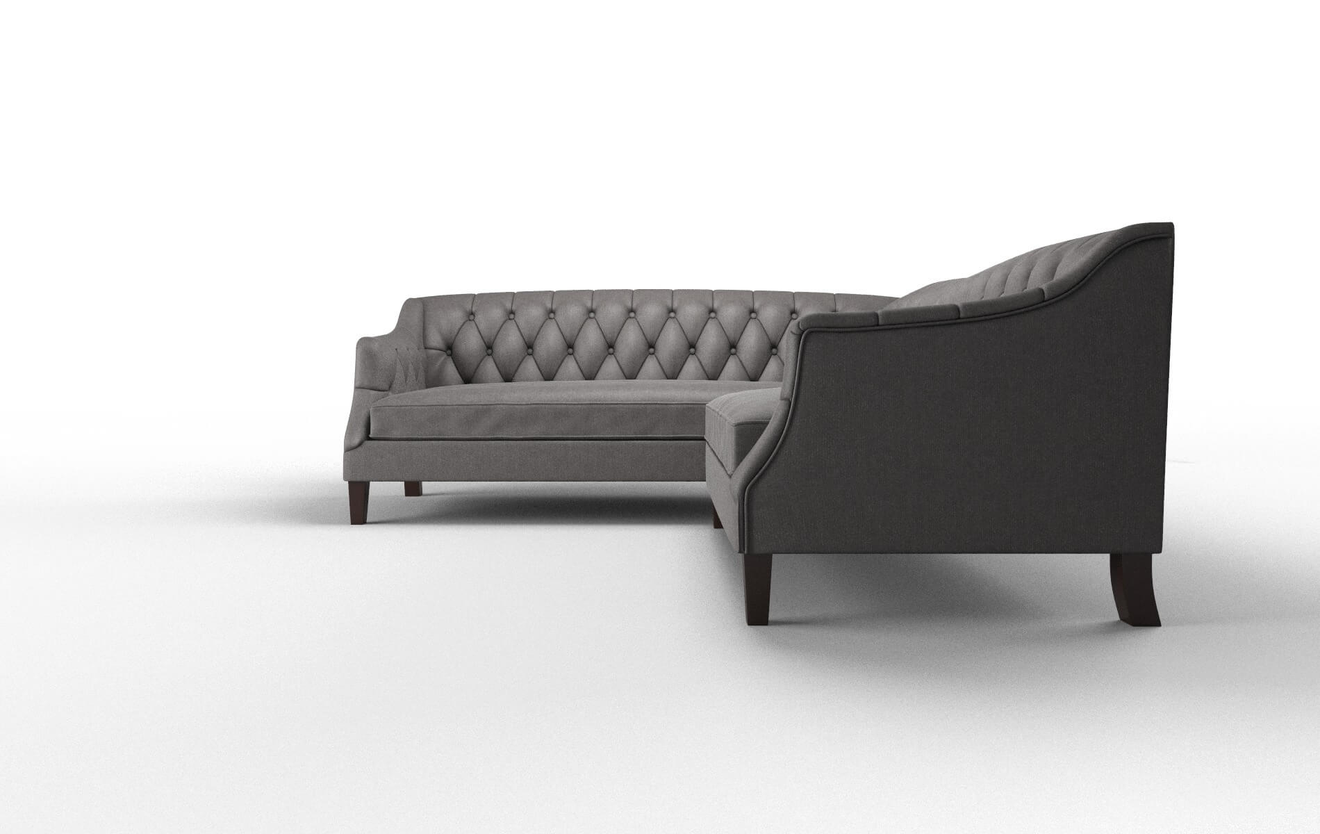 Shiraz Sasha Grey Sectional espresso legs 5