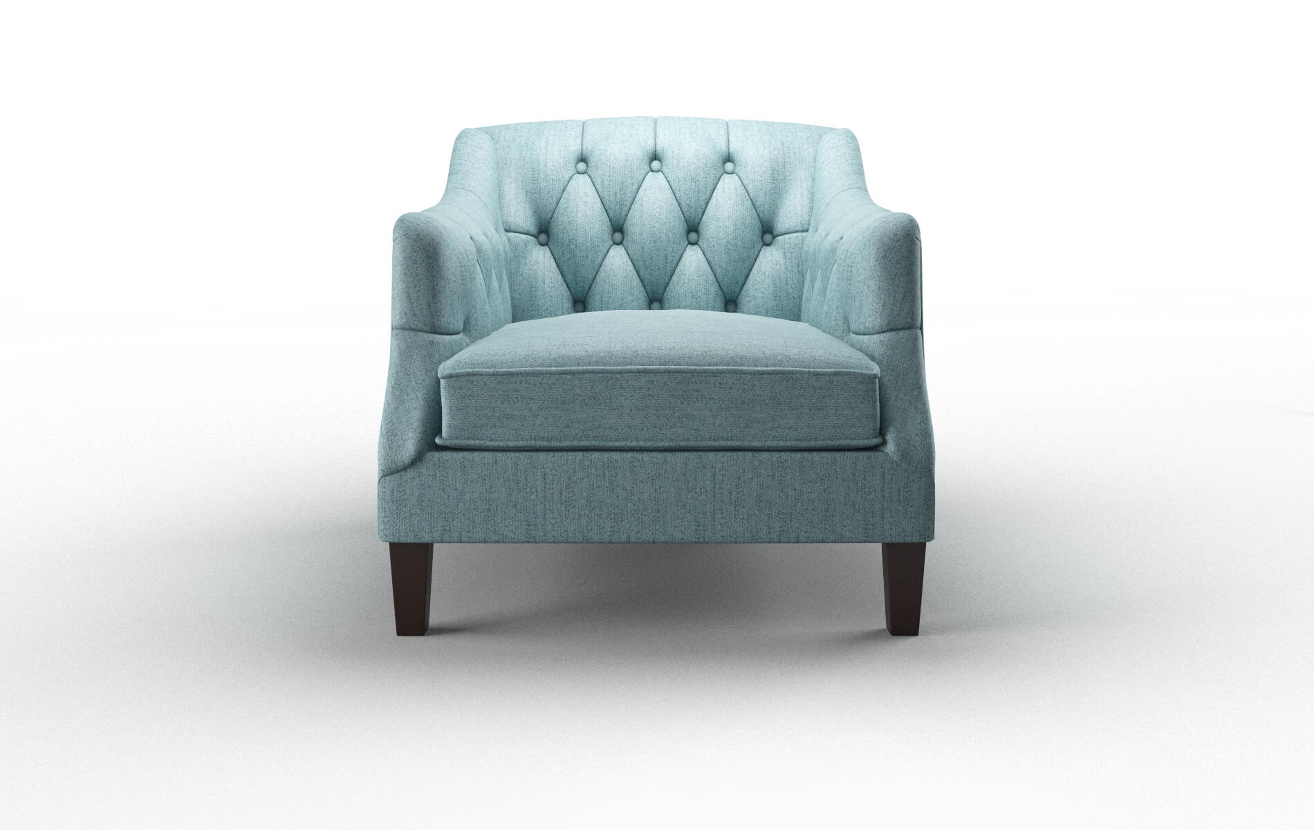 Shiraz Sasha Teal Chair espresso legs 1