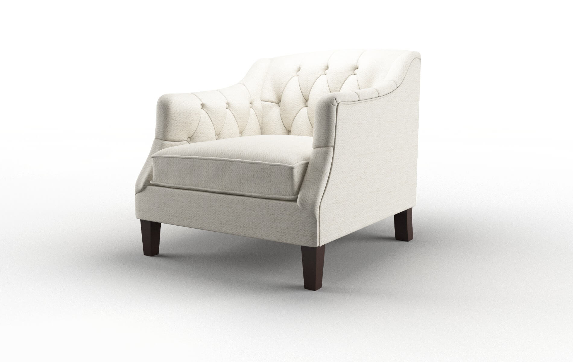 Shiraz Venus Cream Chair espresso legs 4