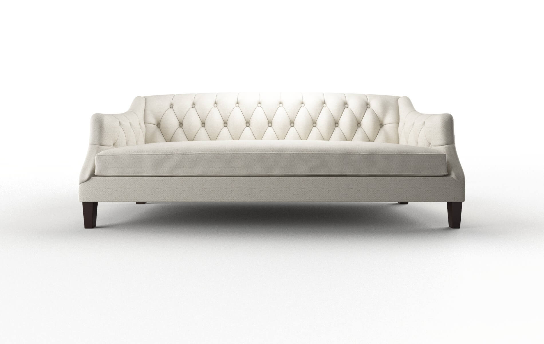 Shiraz Venus Cream Sofa espresso legs 1