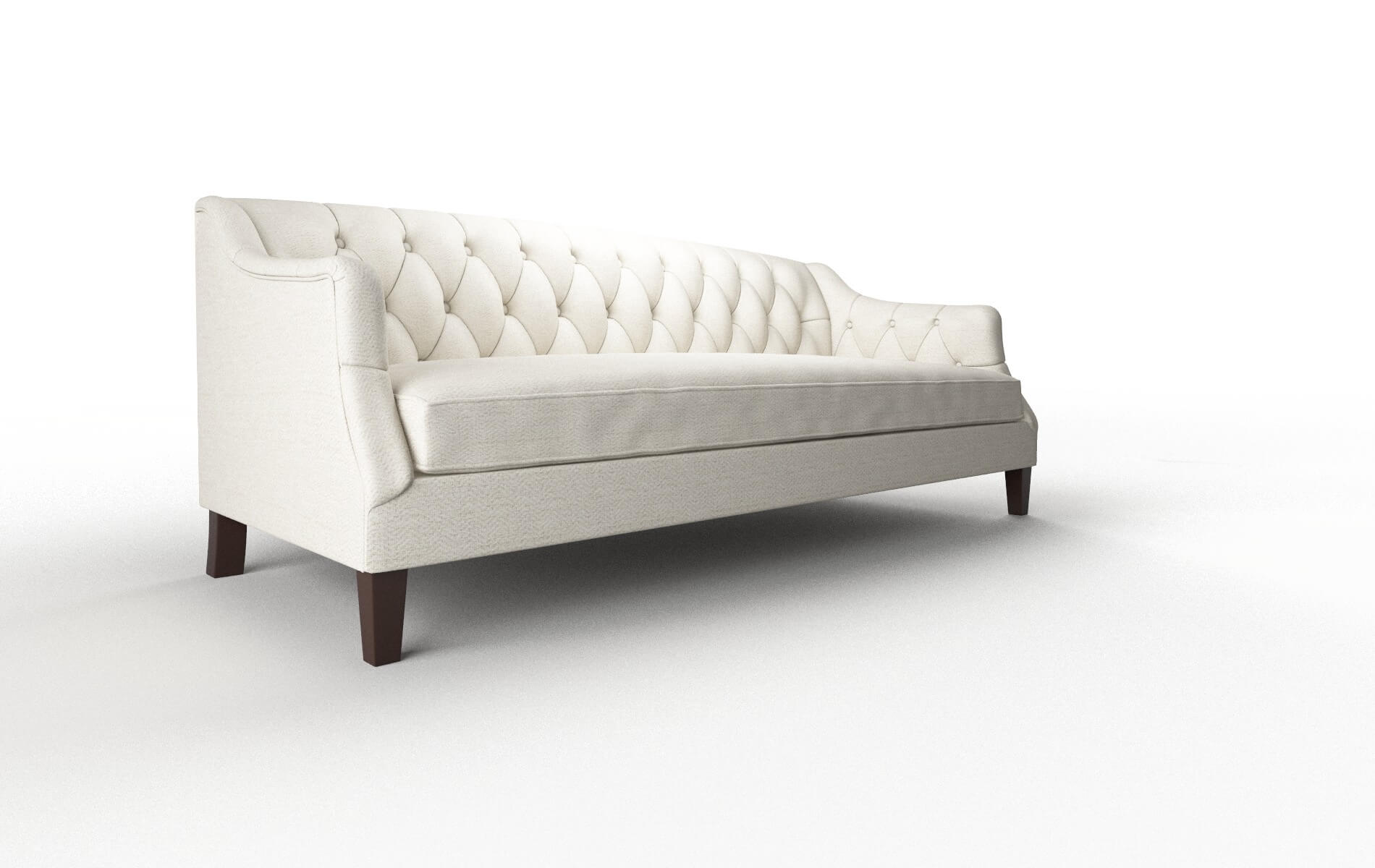 Shiraz Venus Cream Sofa espresso legs 2
