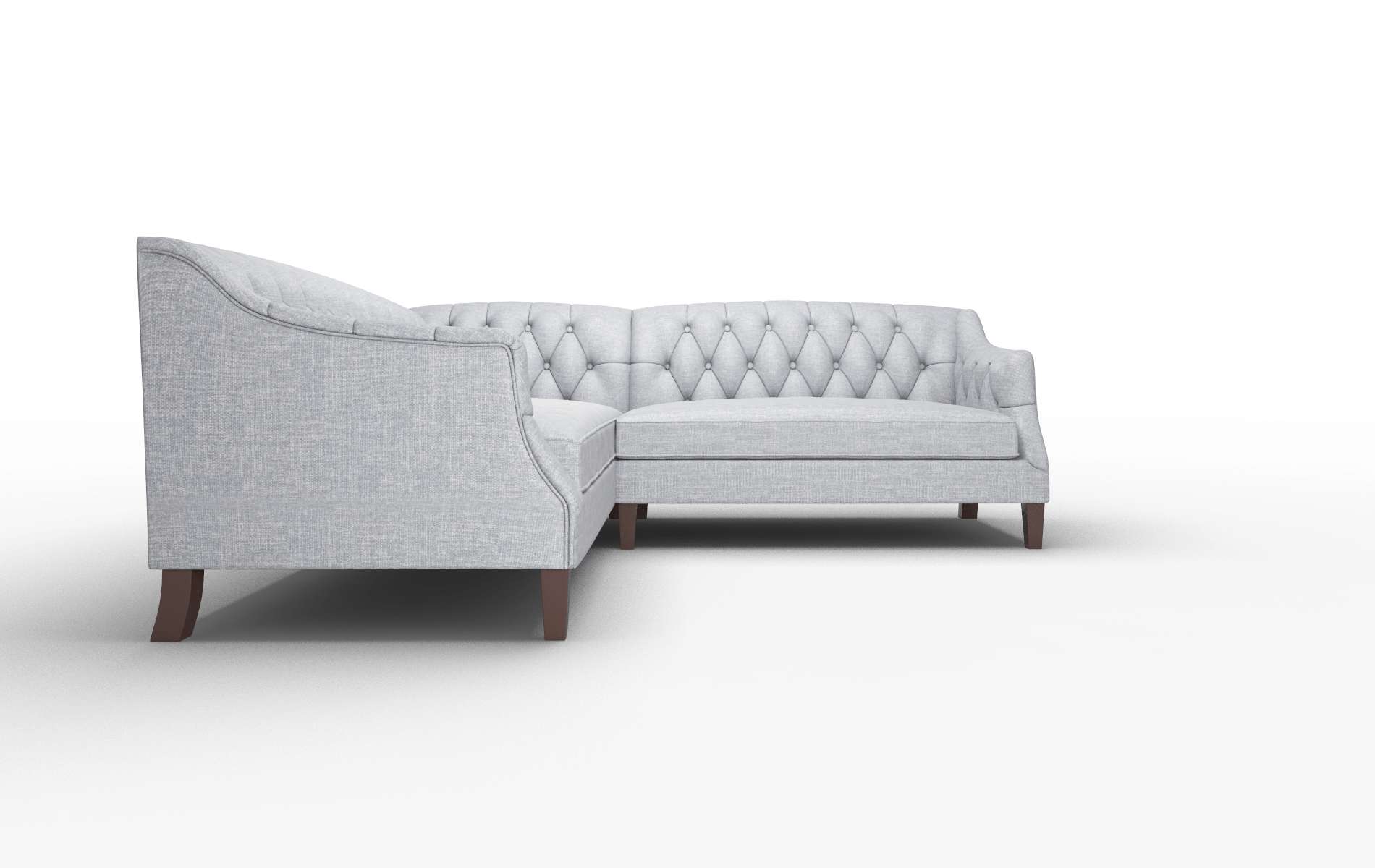 Shiraz Venus Mist Sectional espresso legs 2