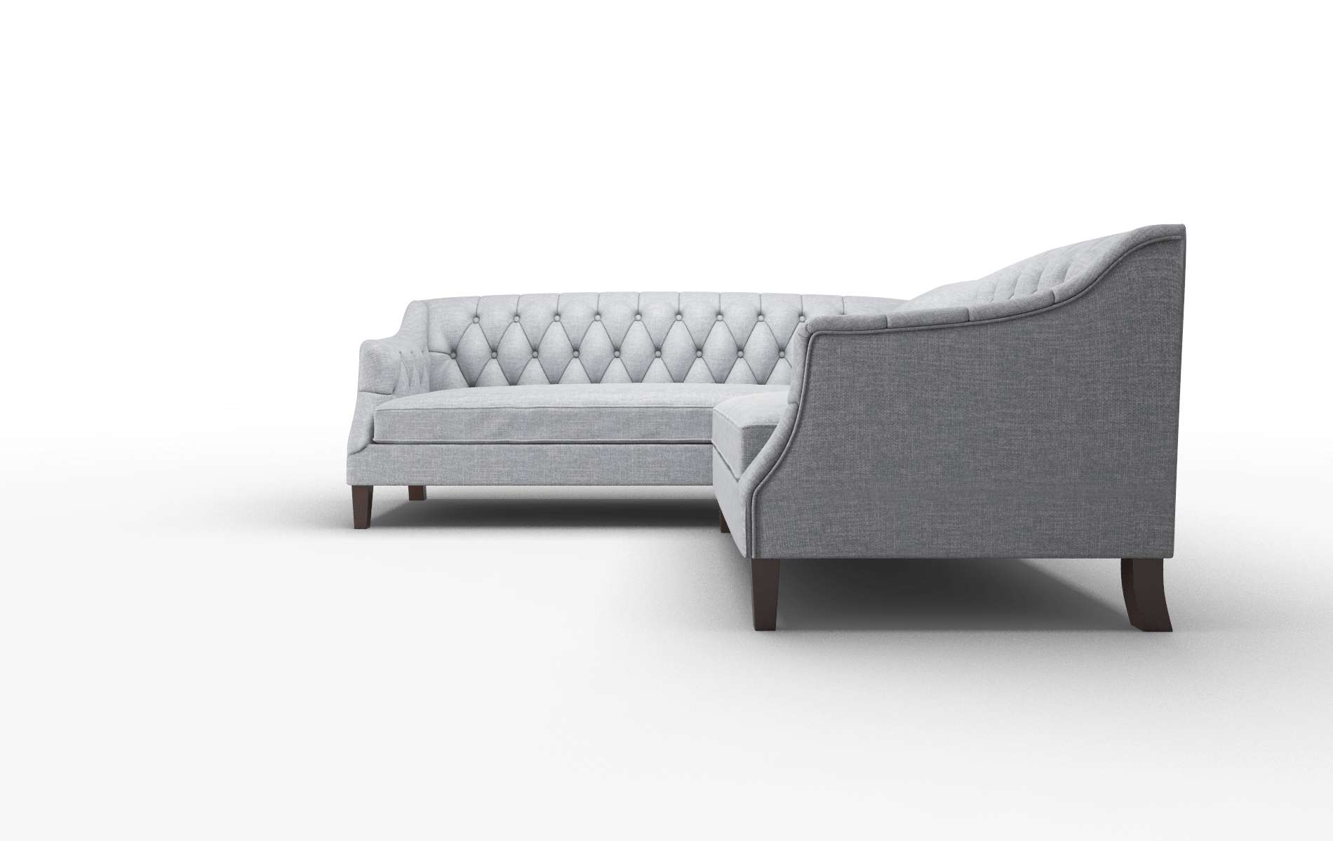 Shiraz Venus Mist Sectional espresso legs 5
