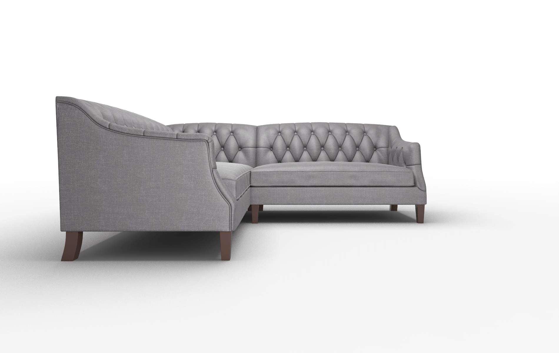 Shiraz Venus Onyx Sectional espresso legs 2
