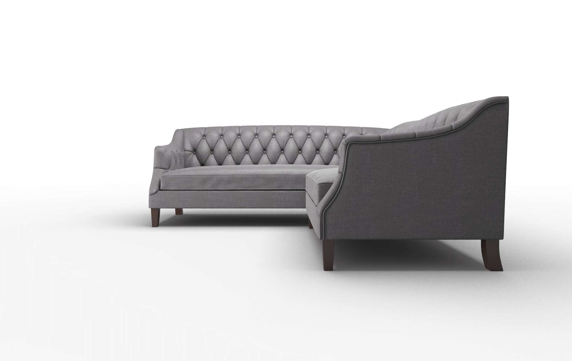 Shiraz Venus Onyx Sectional espresso legs 5