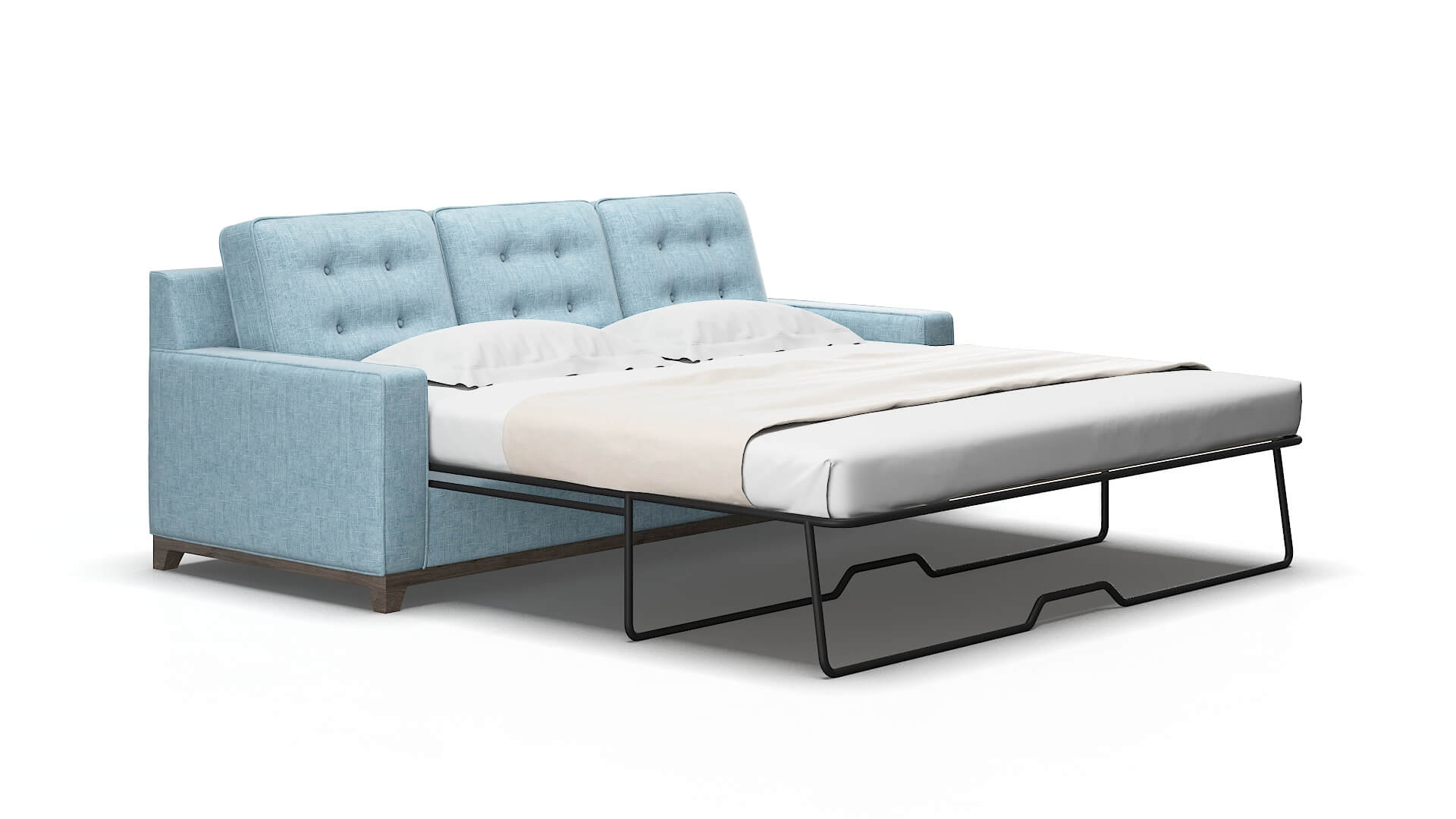 Alexandria Atlas Turquoise Sofa Sleeper Espresso legs 2