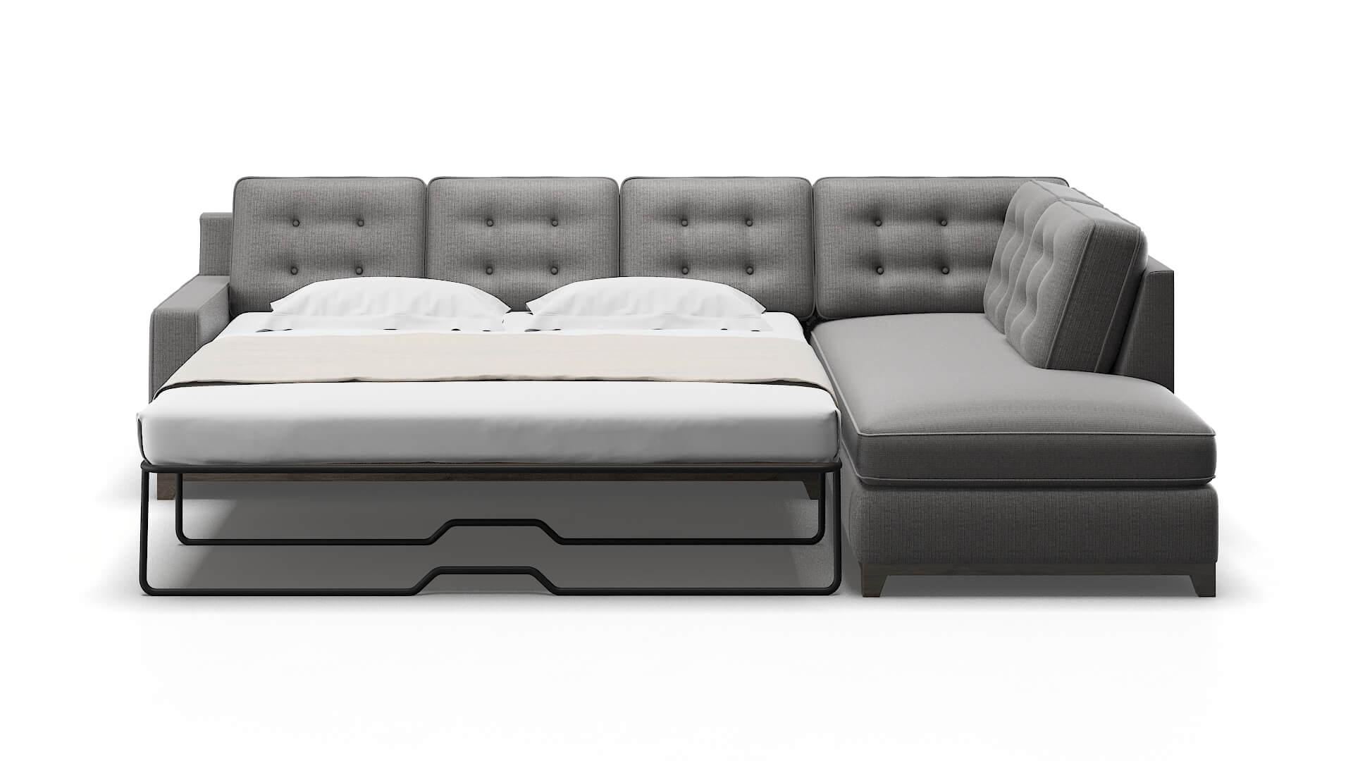 Alexandria Avenger Zinc Panel Sleeper Espresso legs 1